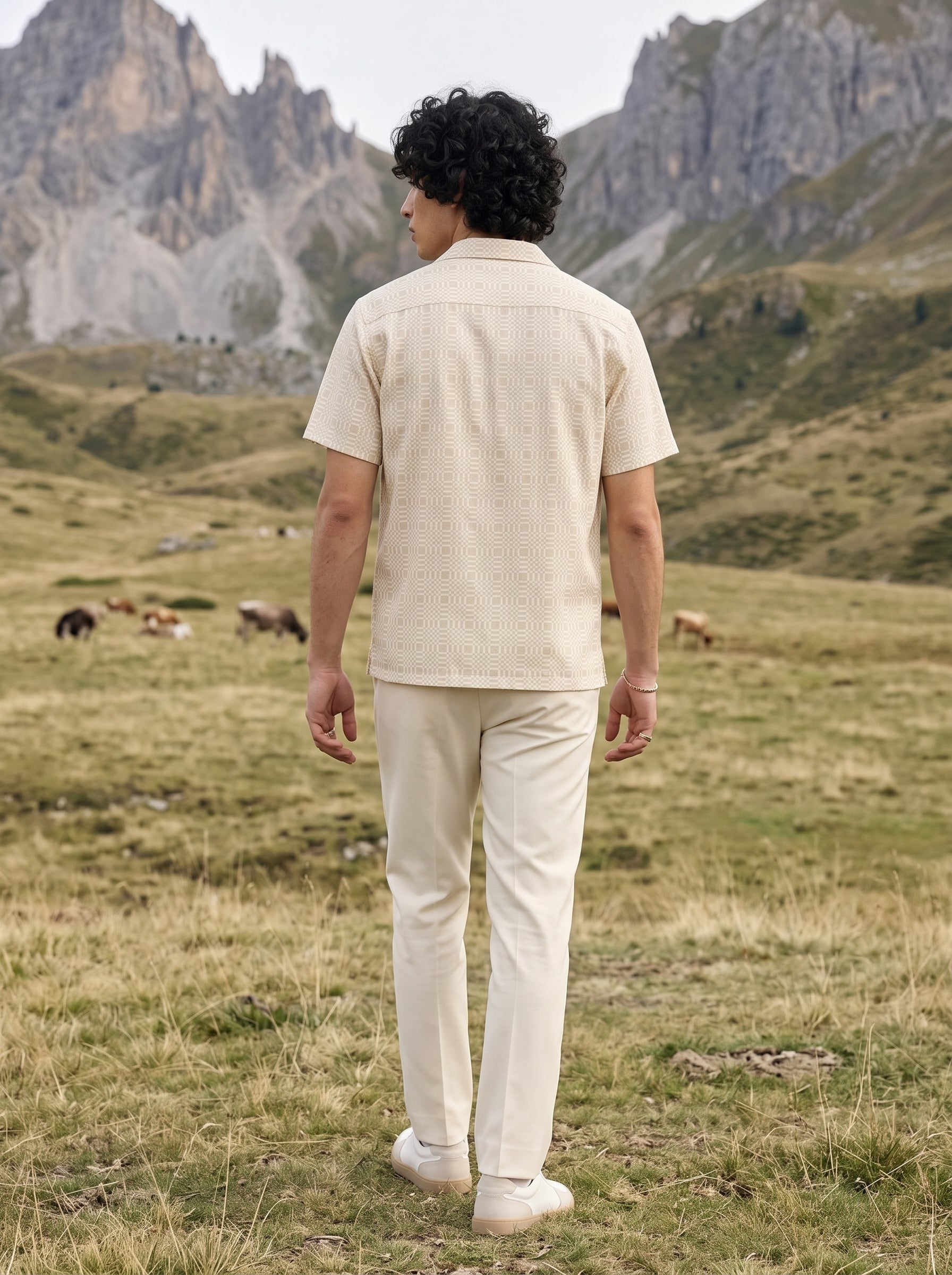 Men's Cotton Golden Yellow Relaxed Fit Shirt