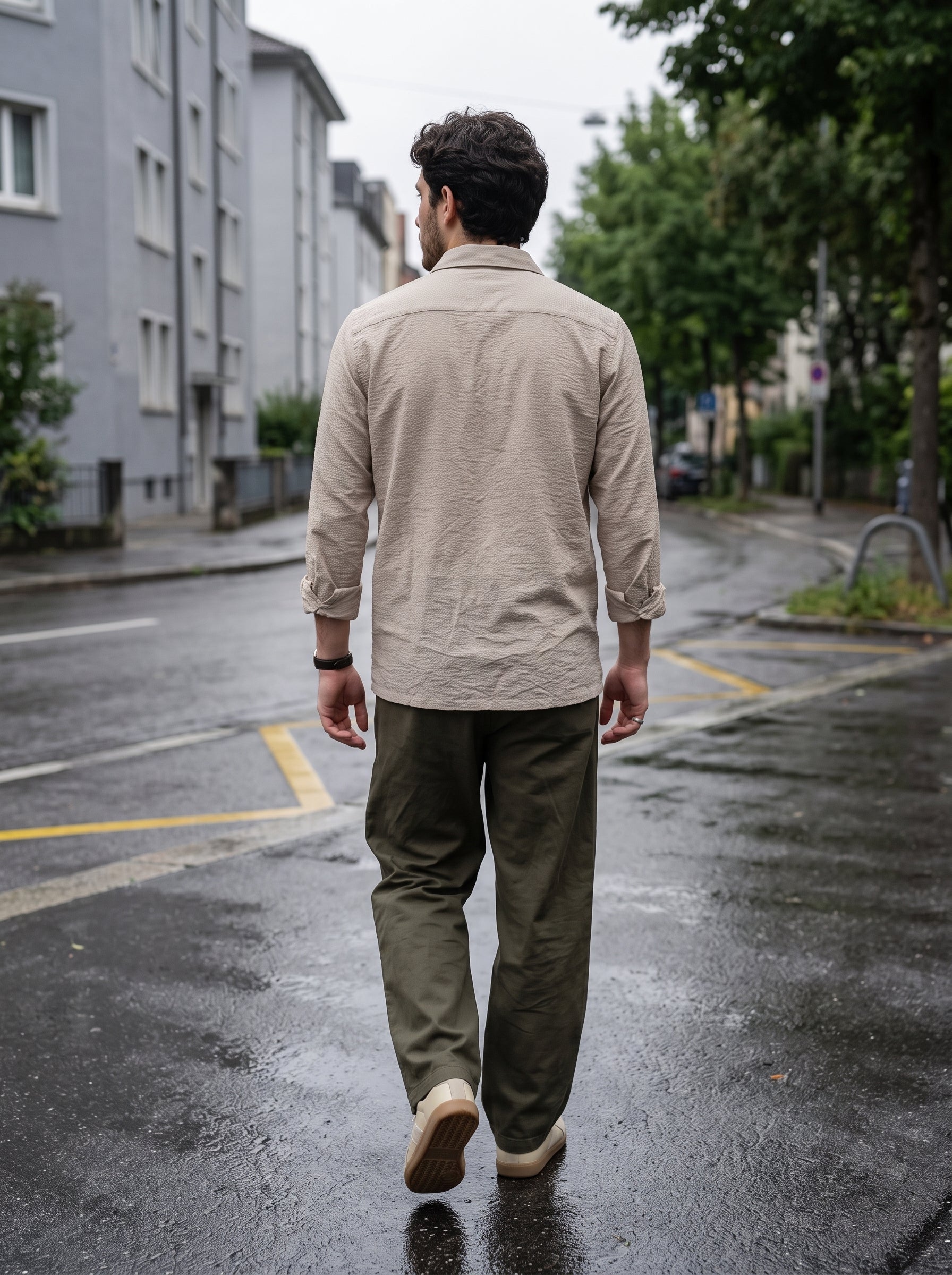 Men's Imported Bone Relaxed Fit Shirt