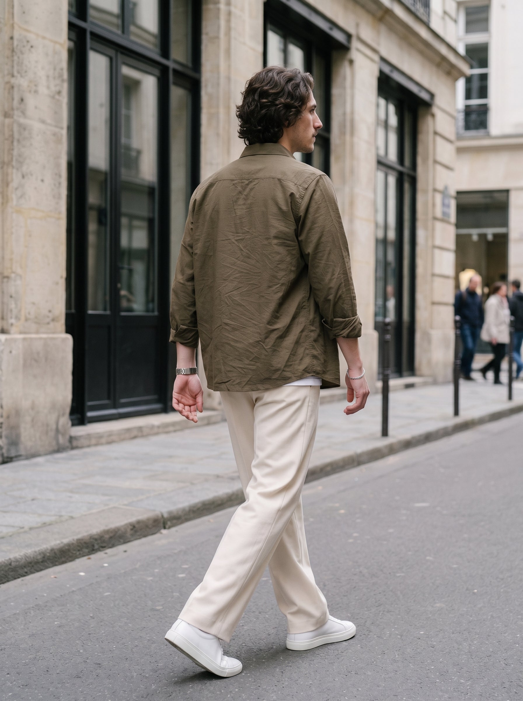 Men's Imported Olive Relaxed Fit Shirt