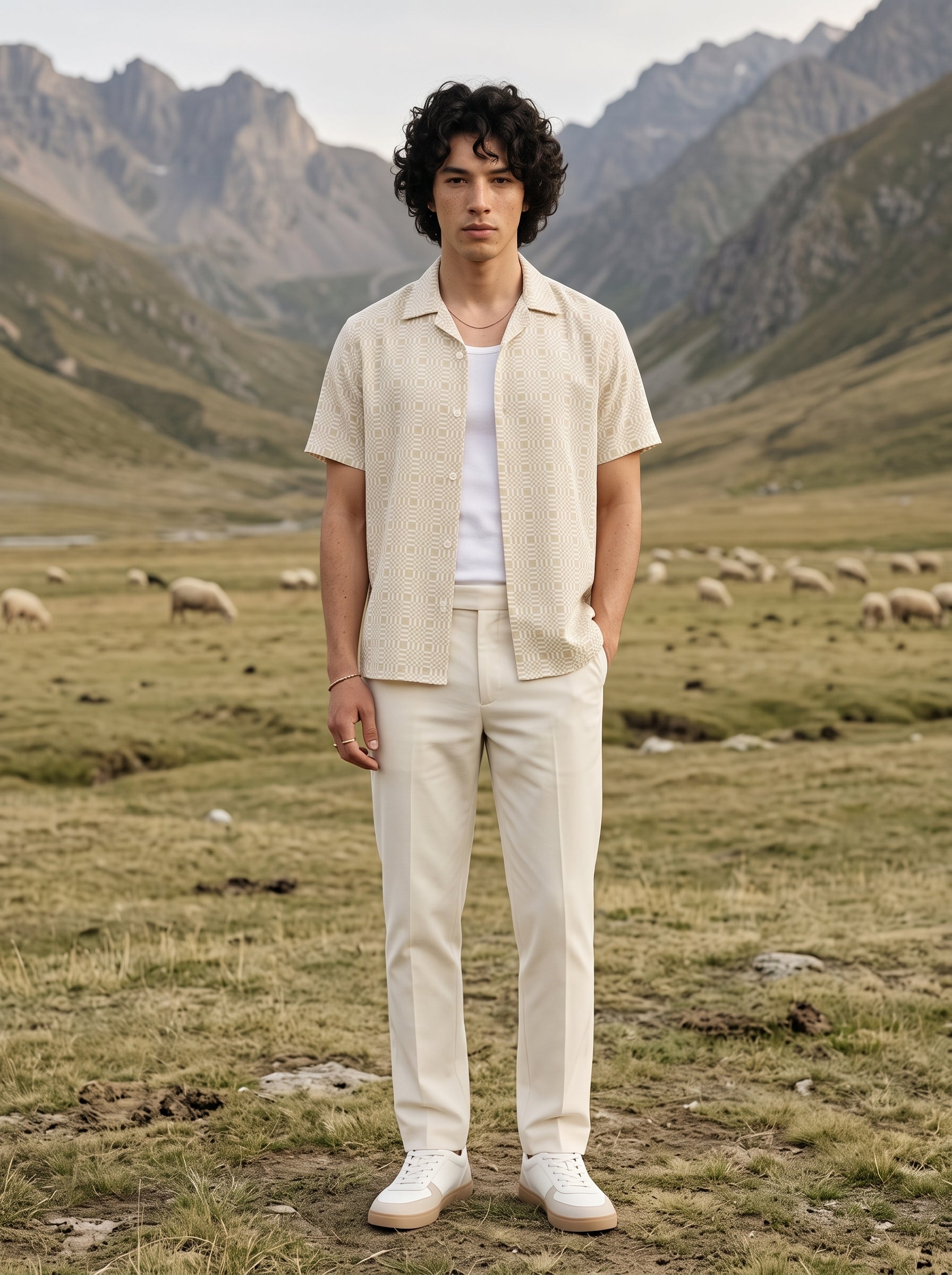 Men's Cotton Golden Yellow Relaxed Fit Shirt