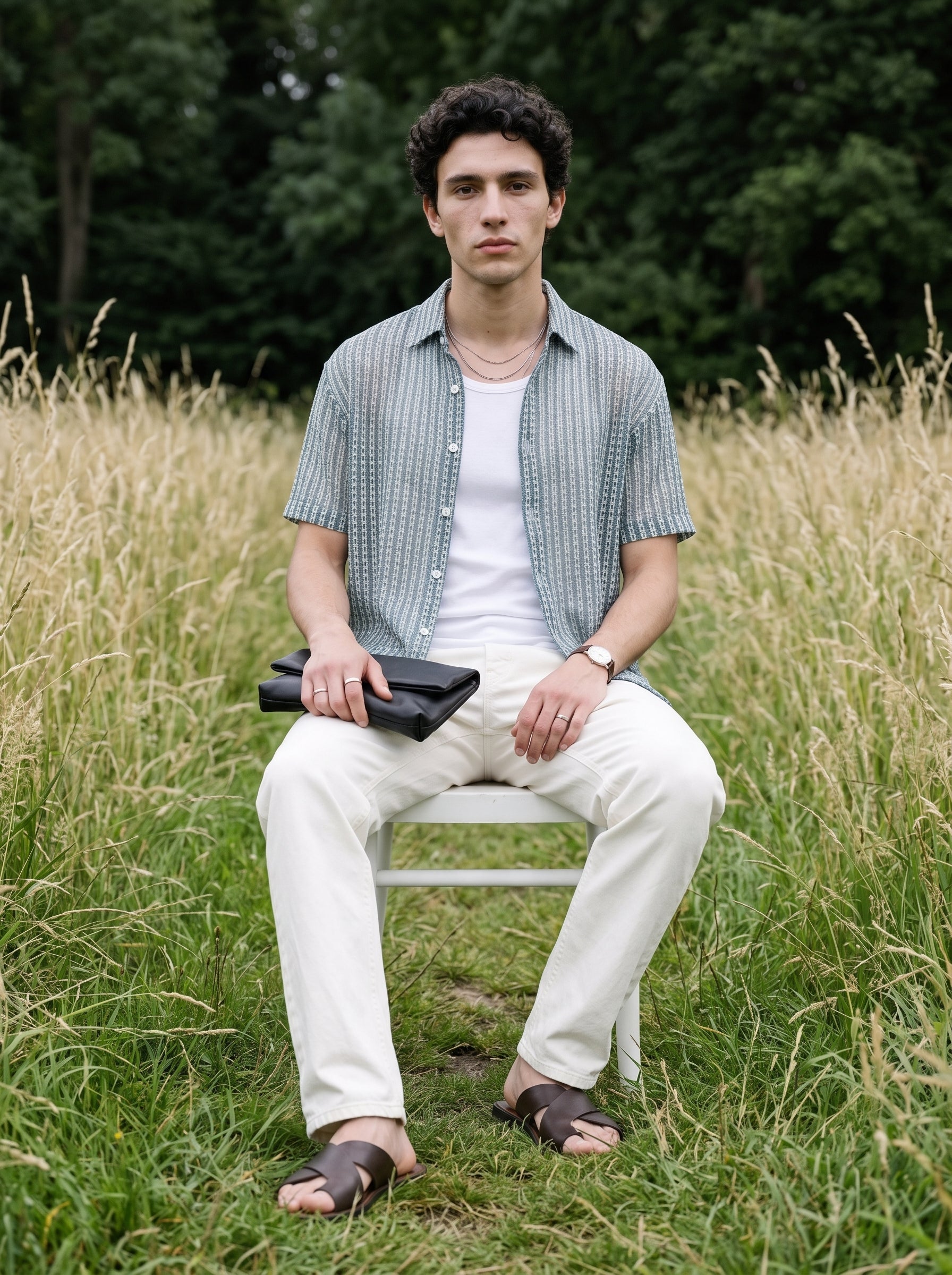 Men's Crochet Sky Relaxed Fit Shirt