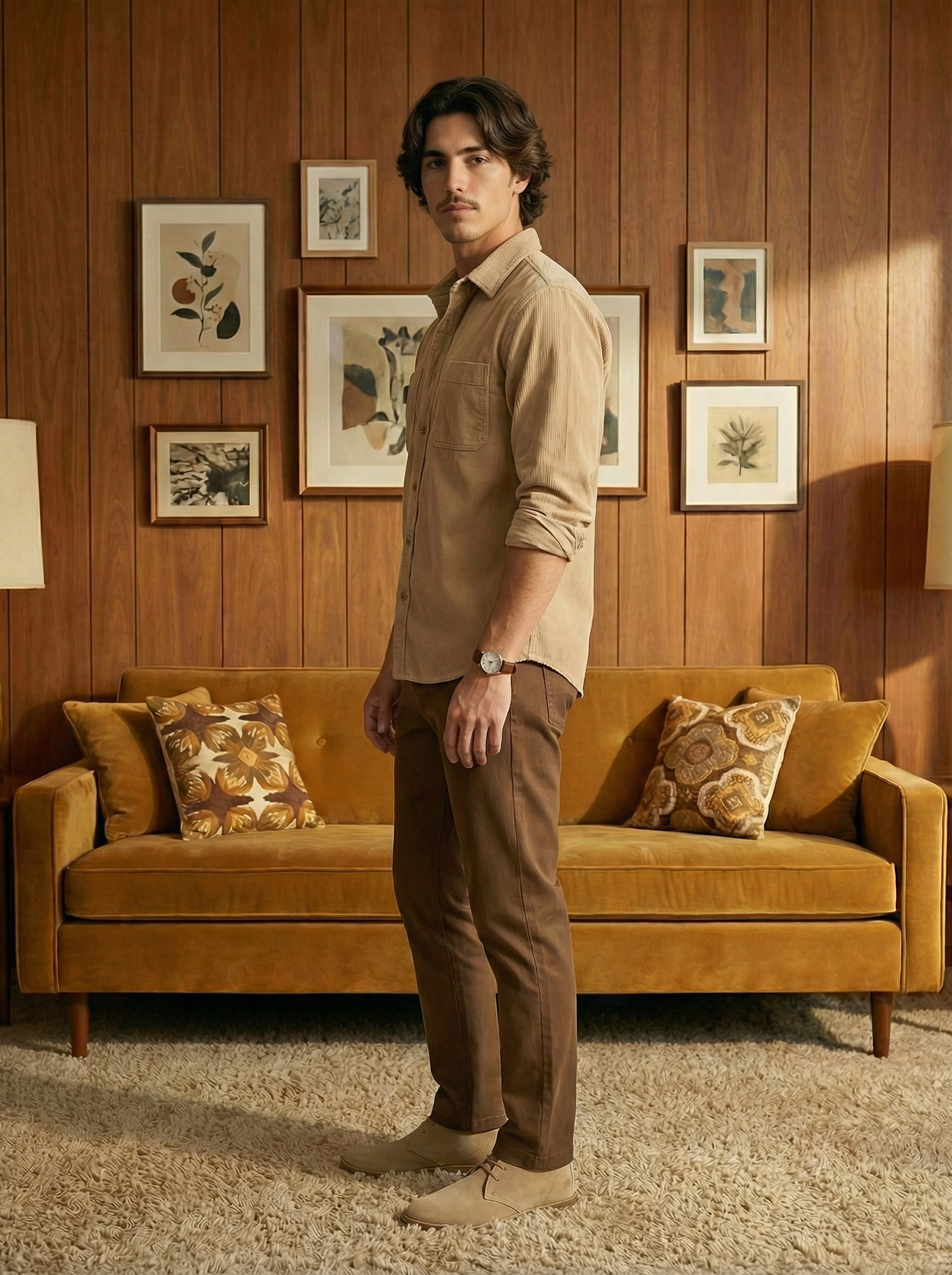 Men’s Fawn Double Pocket Corduroy Shirt