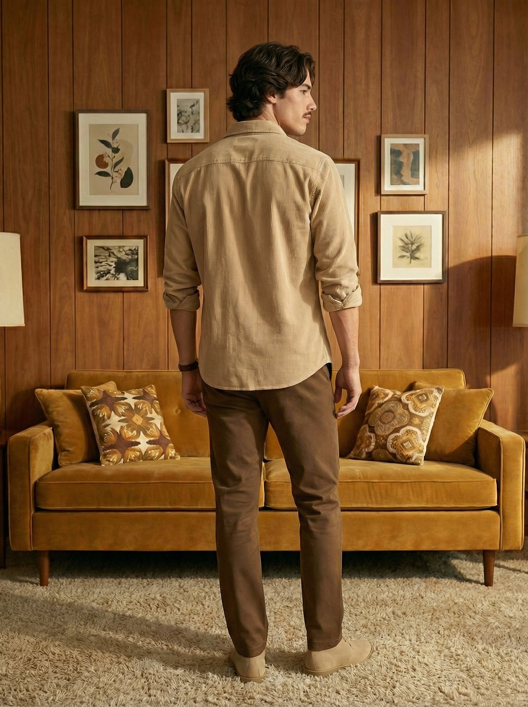 Men’s Fawn Double Pocket Corduroy Shirt