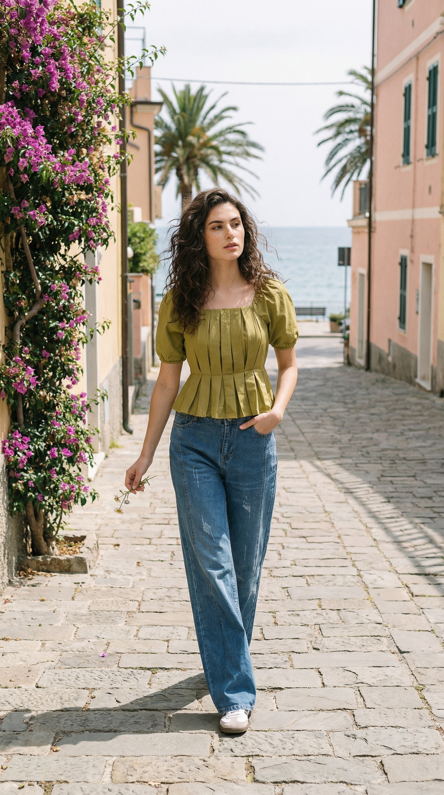 Mustard Regular Fit Square Neck Womens Top