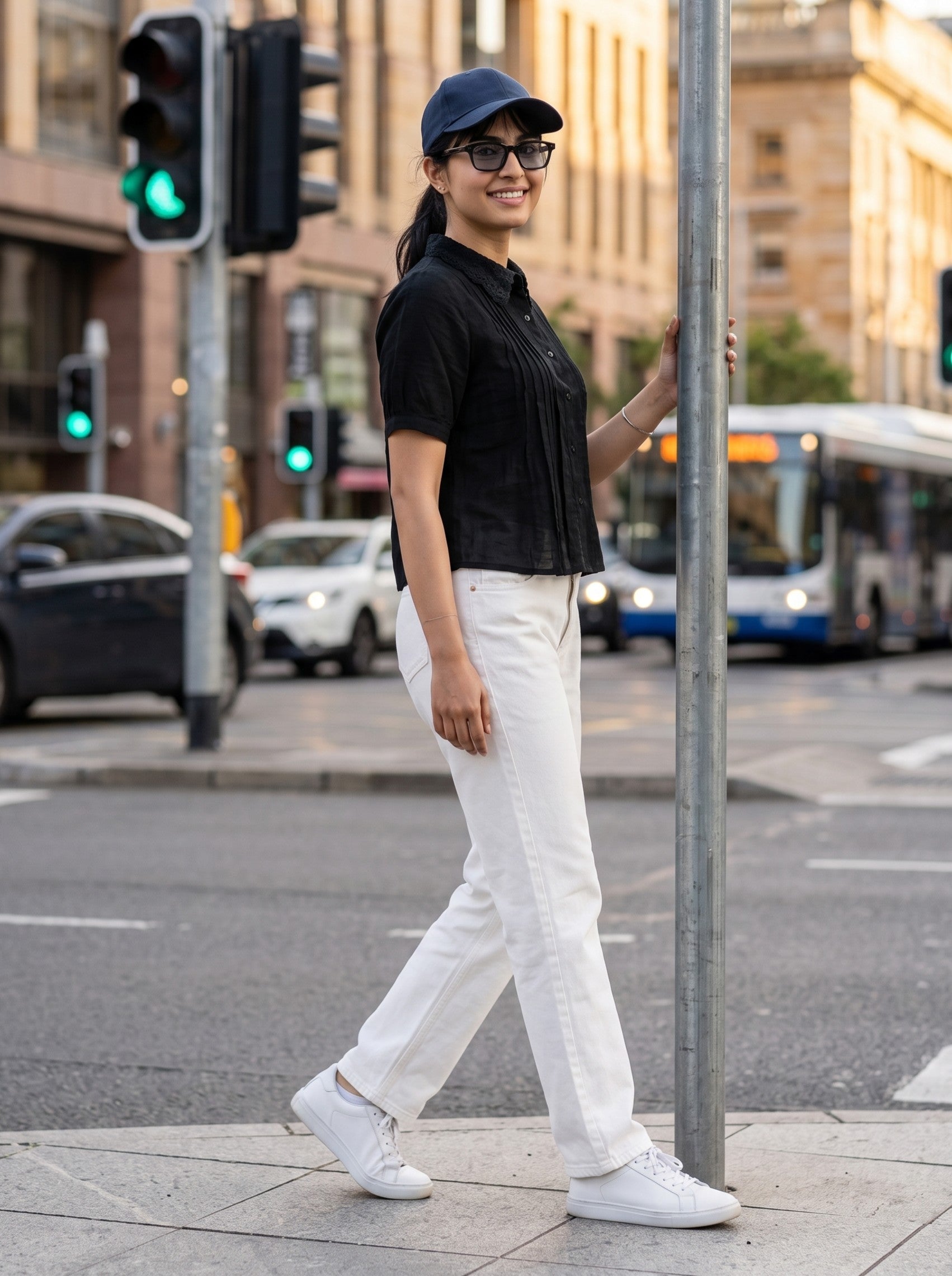 Women's Imported Black Regular Fit Top