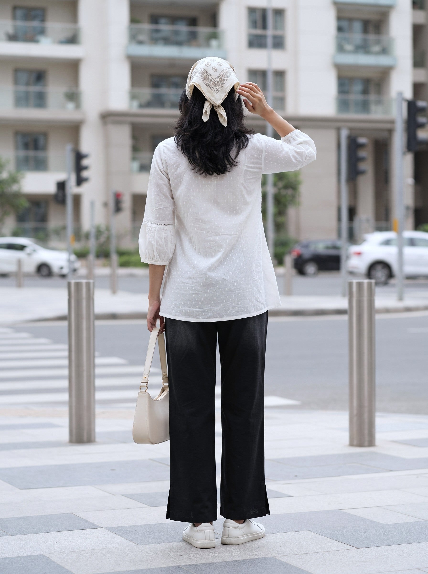 Women's Cotton White Regular Fit Top