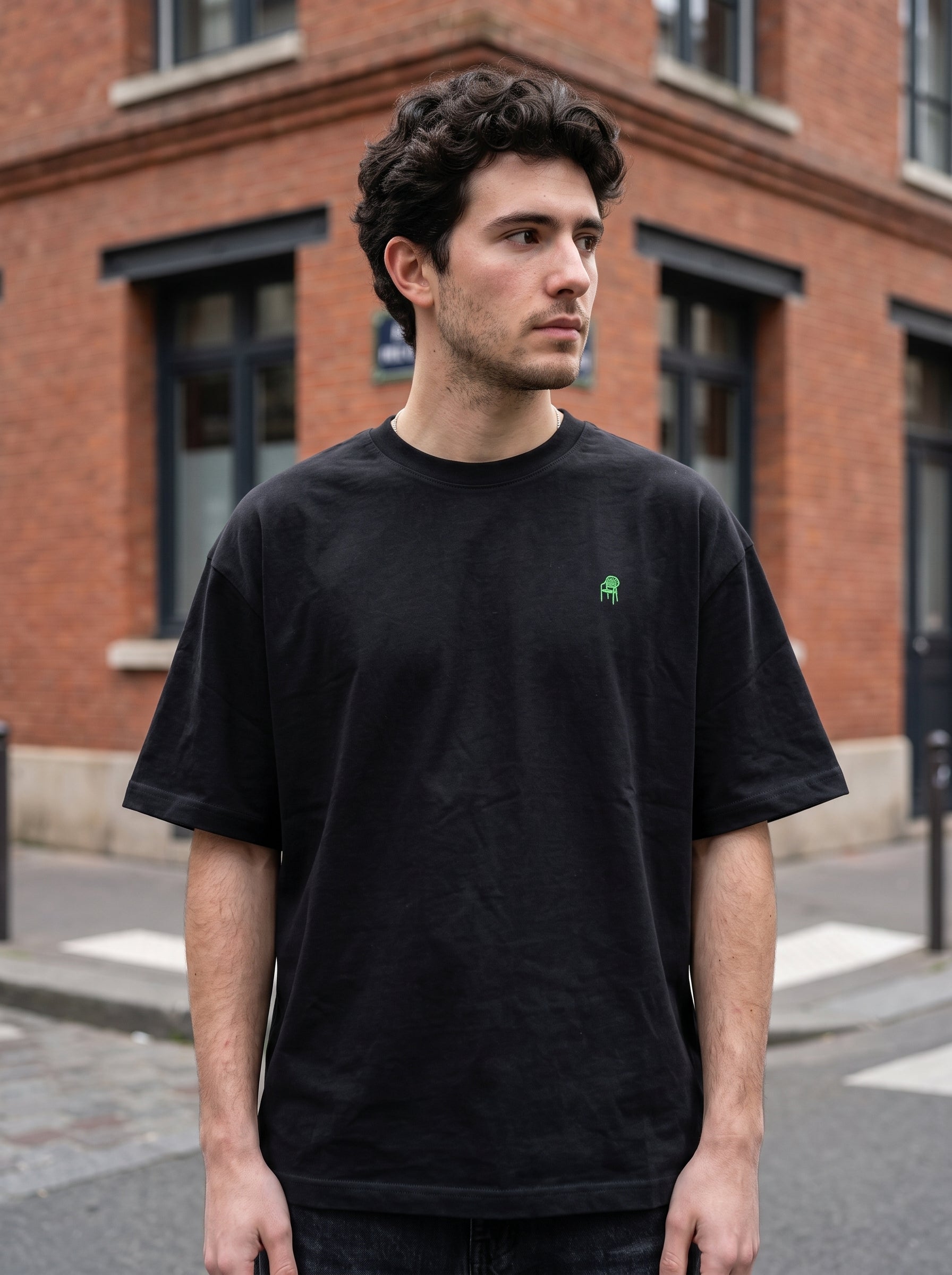 Men's 100% Cotton Jersy 200 Gsm Black Relaxed Fit T Shirt