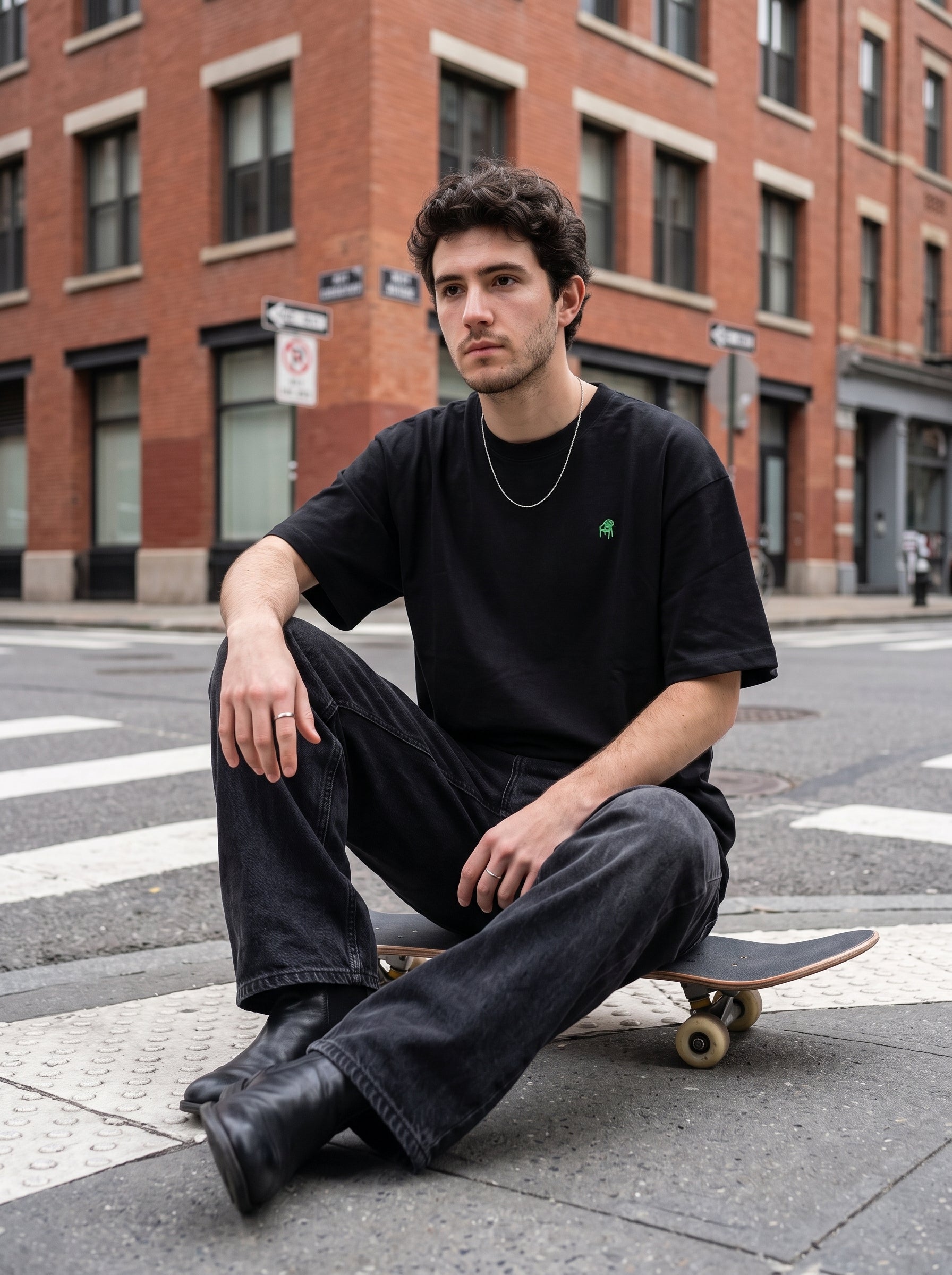 Men's 100% Cotton Jersy 200 Gsm Black Relaxed Fit T Shirt