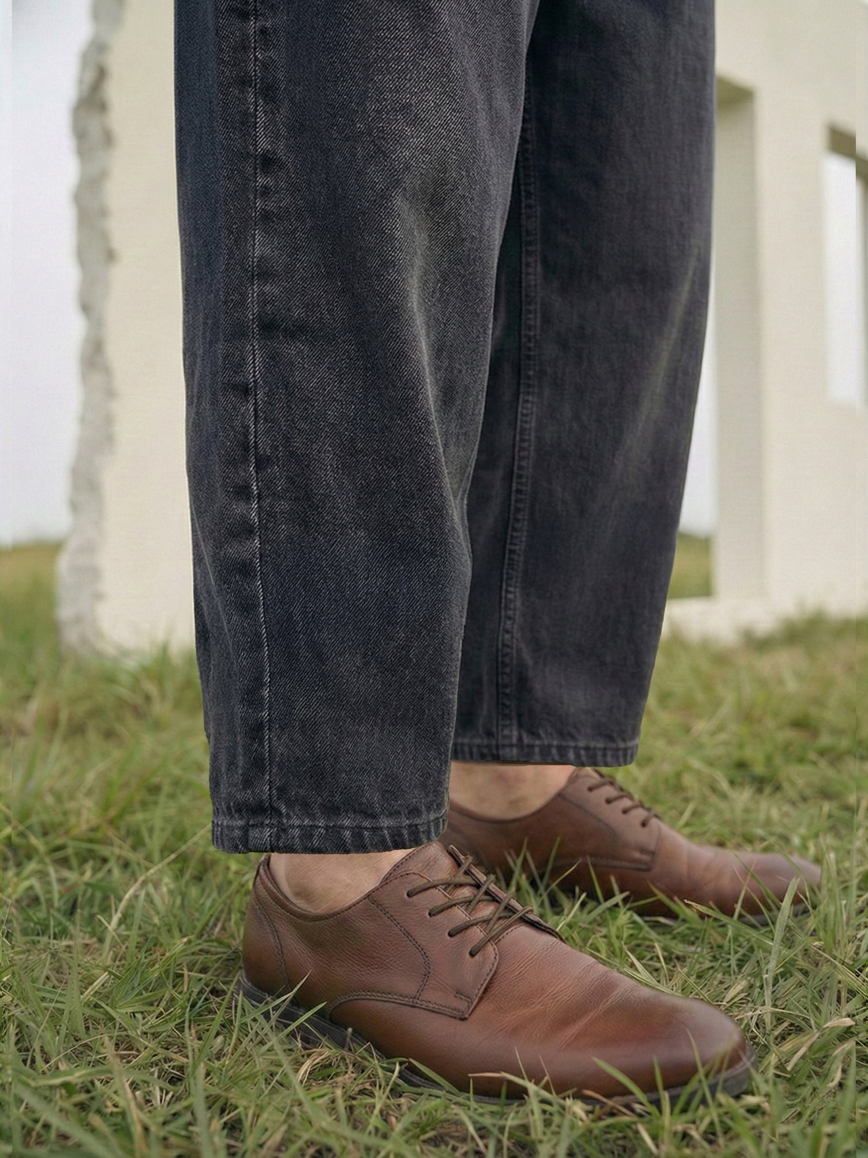 Dark Grey Denim  Jeans For Male