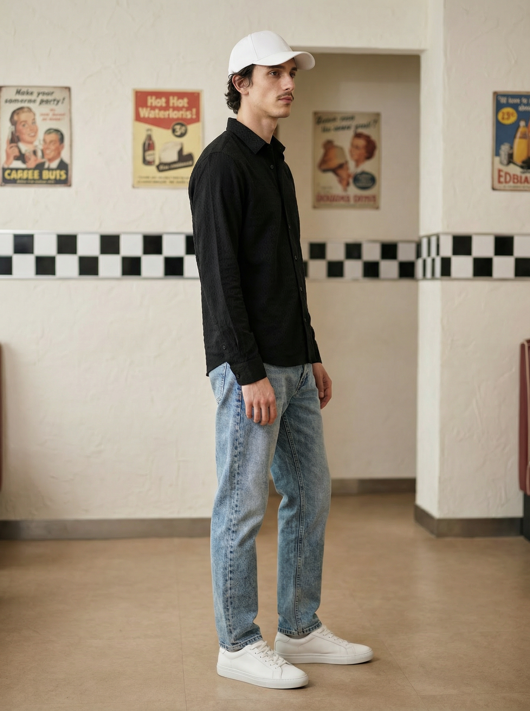 Black Imported Panna Marker Regular Fit Full Sleeve Shirt