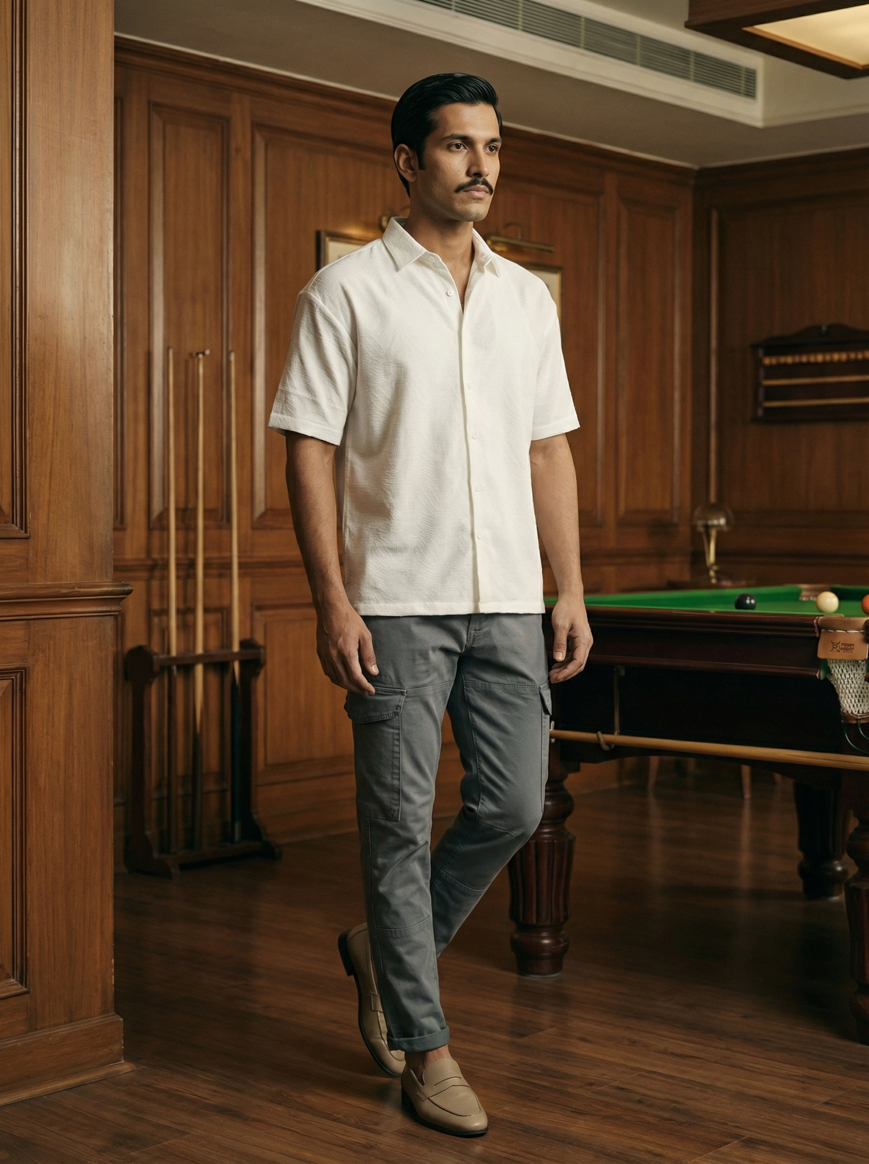 Men’s White Casual Drop Shoulder Shirt