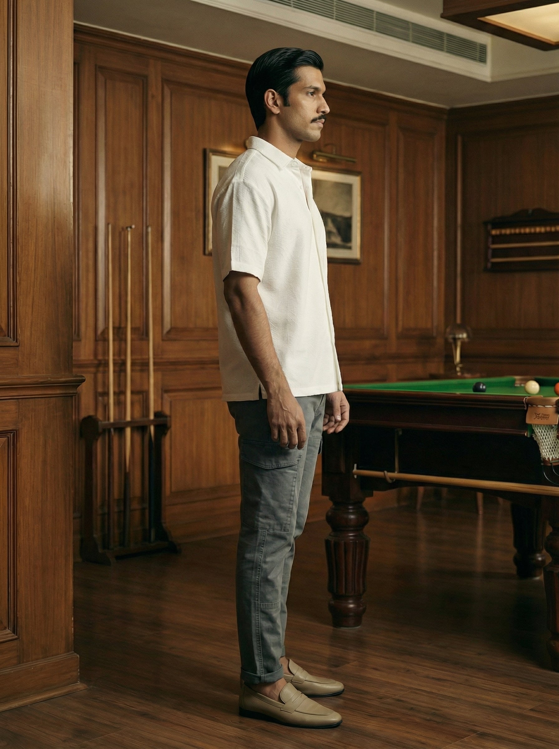 Men’s White Casual Drop Shoulder Shirt