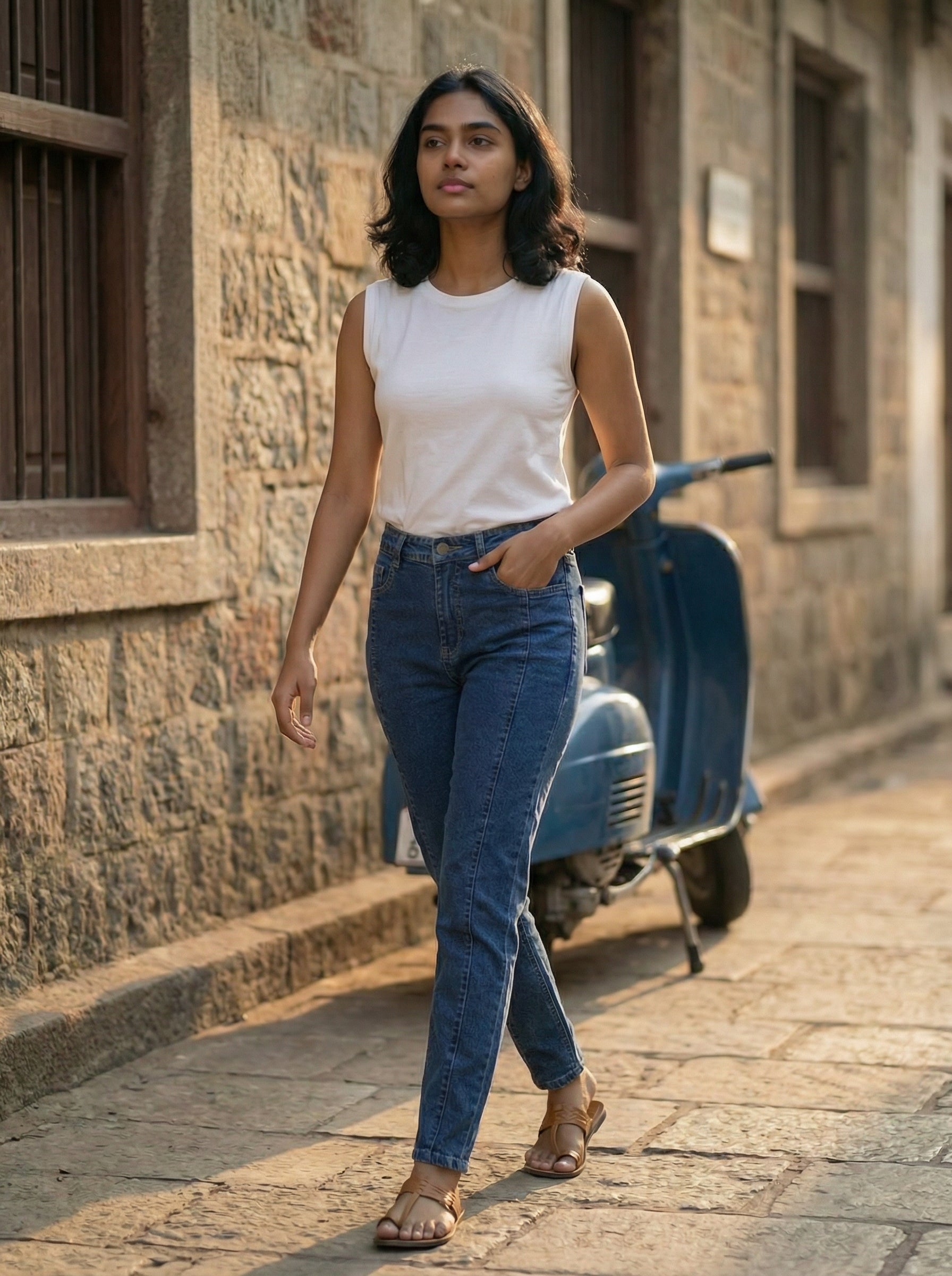 Plain Skinny Jeans for Women