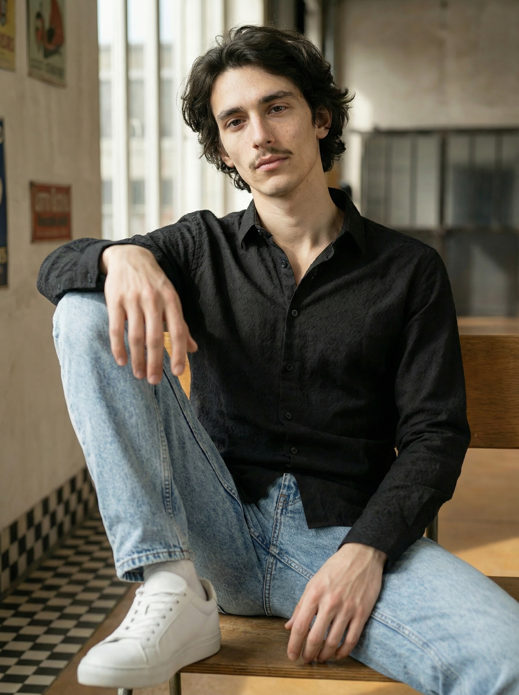 Black Imported Panna Marker Regular Fit Full Sleeve Shirt