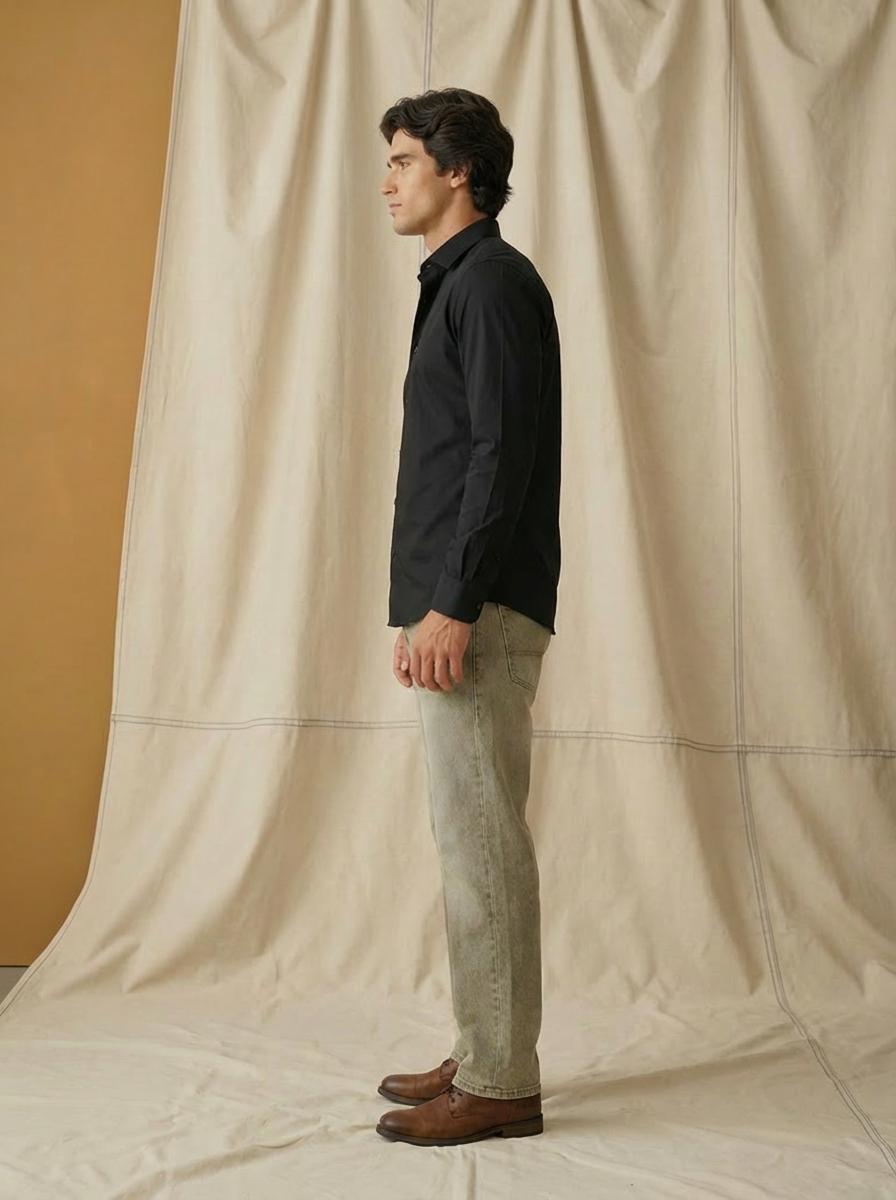 Men’s Light Khaki Baggy Jeans Denim Jeans
