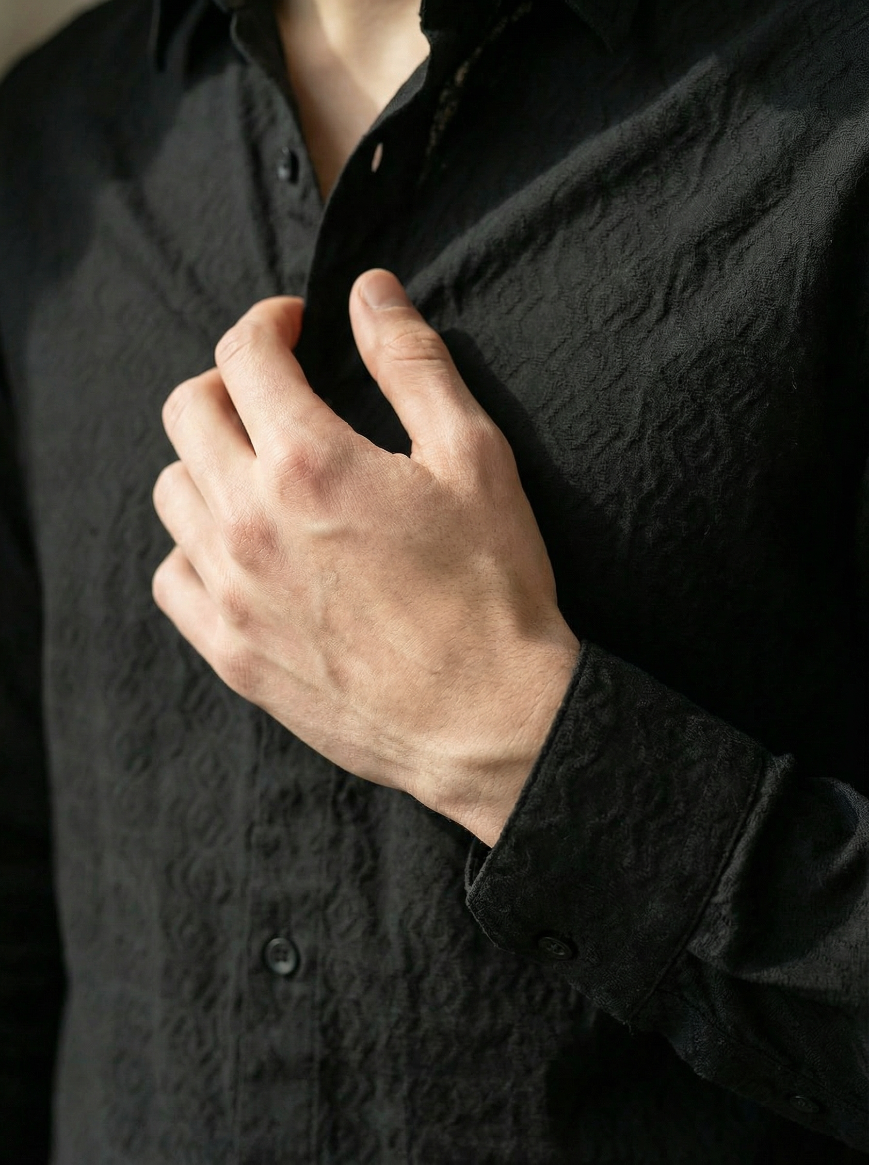 Black Imported Panna Marker Regular Fit Full Sleeve Shirt