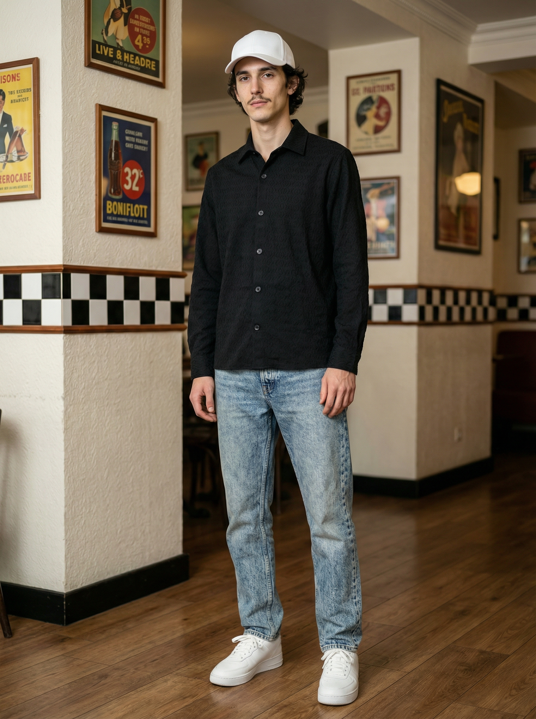 Black Imported Panna Marker Regular Fit Full Sleeve Shirt