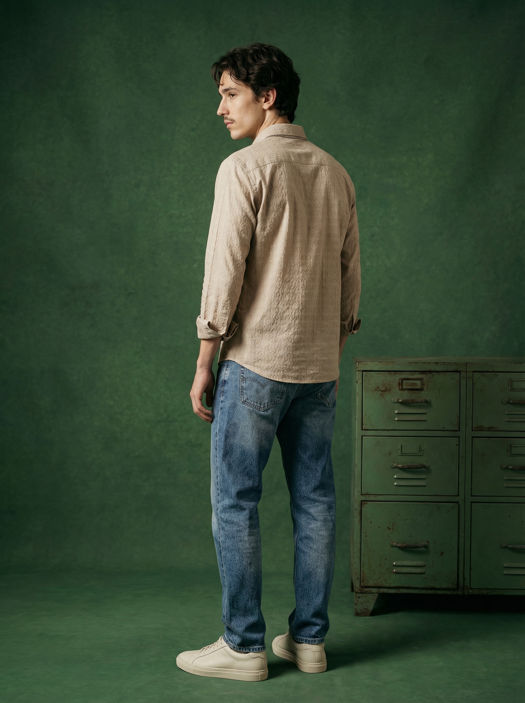 Beige Imported Panna Marker Regular Fit Full Sleeve Shirt