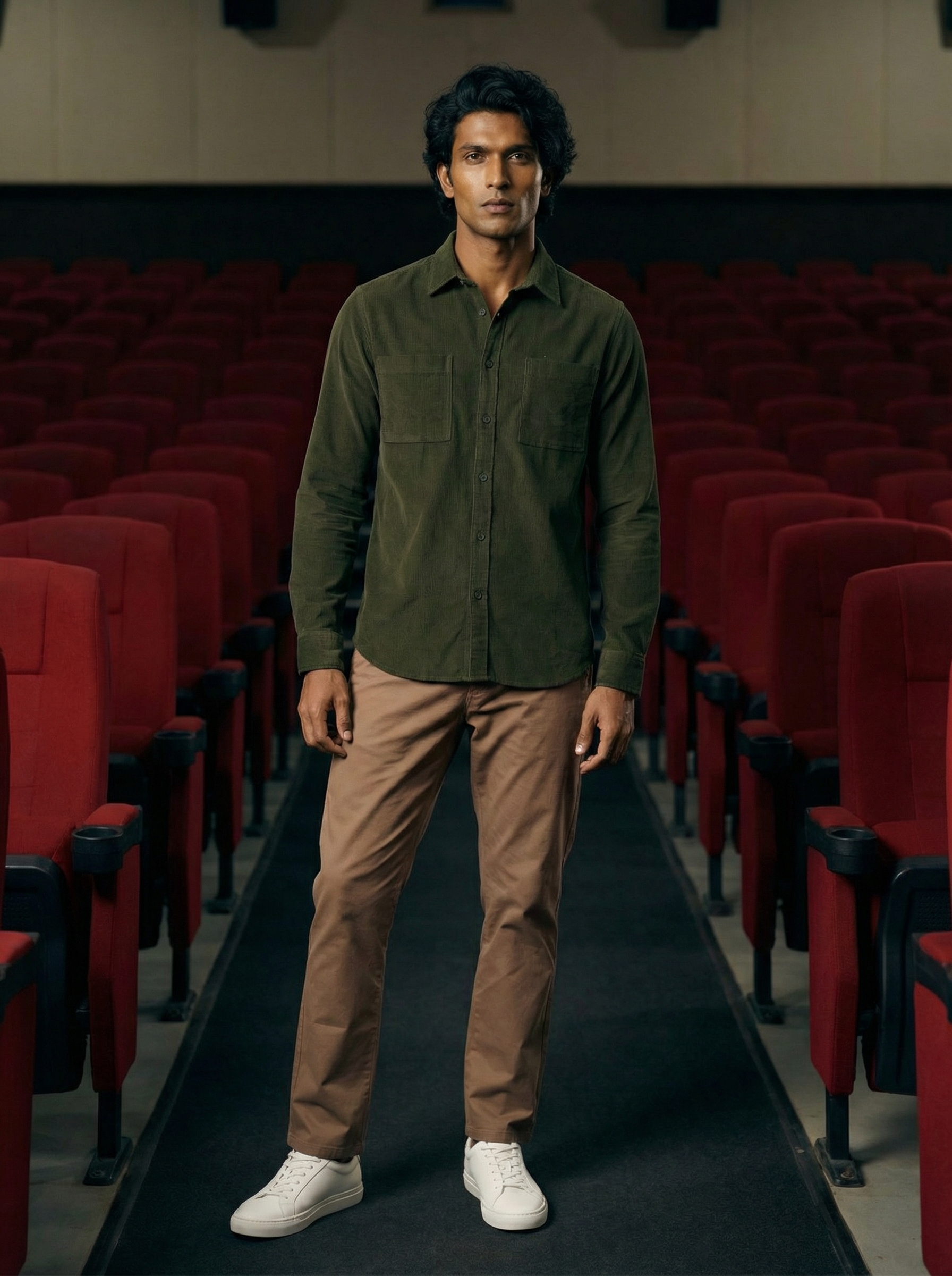 Men’s Moss Double Pocket Corduroy Shirt