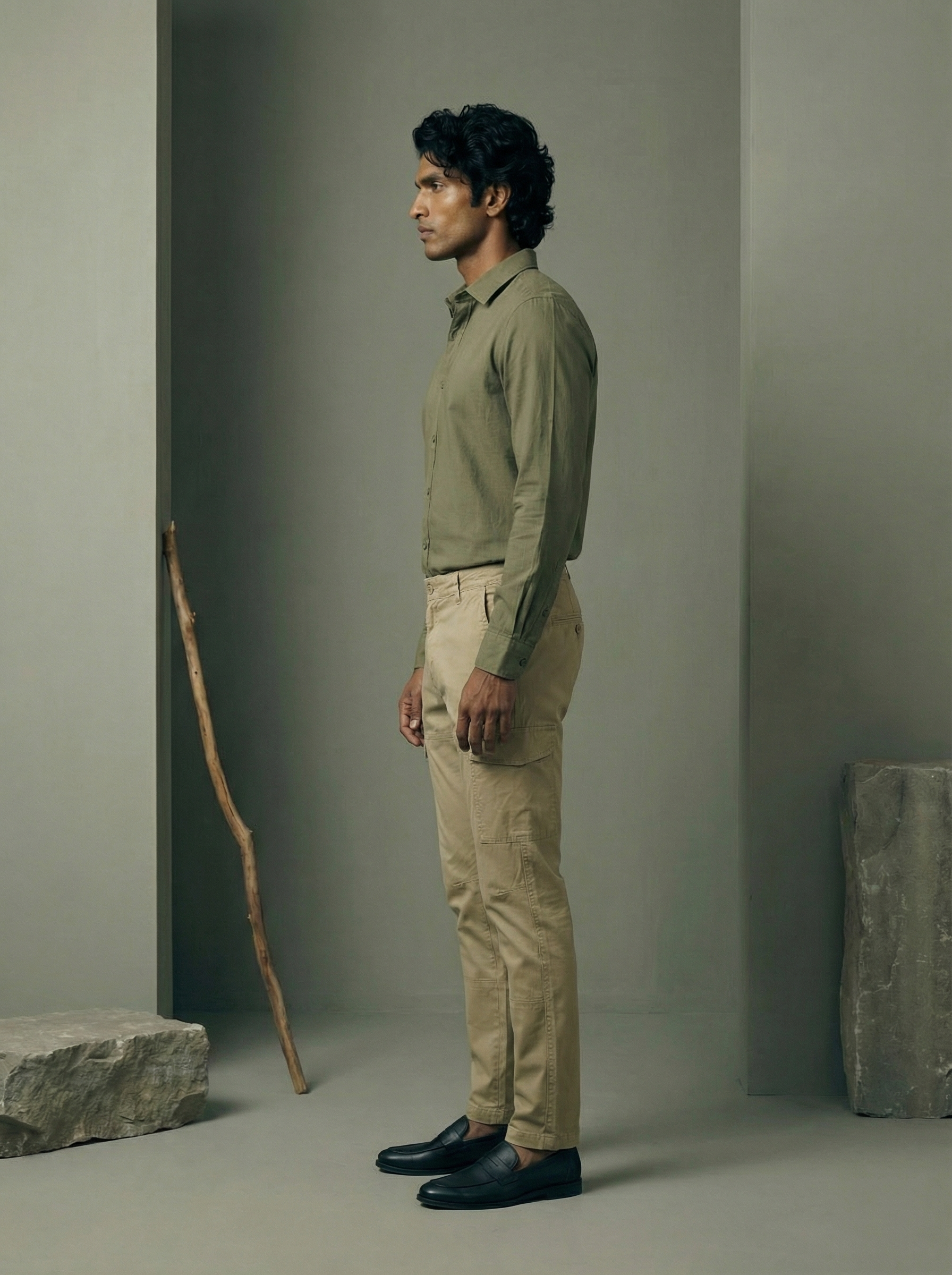 Men’s Pista Linen Plain Cargo