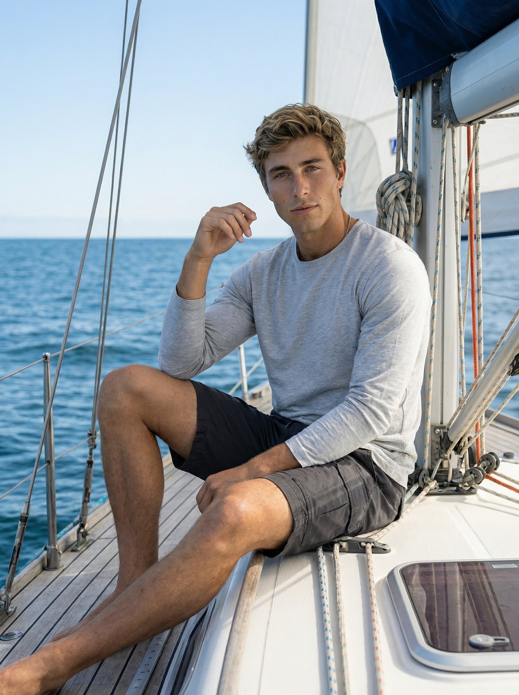 Men’s Dark Grey Corded Cotton Regular Fit Shorts