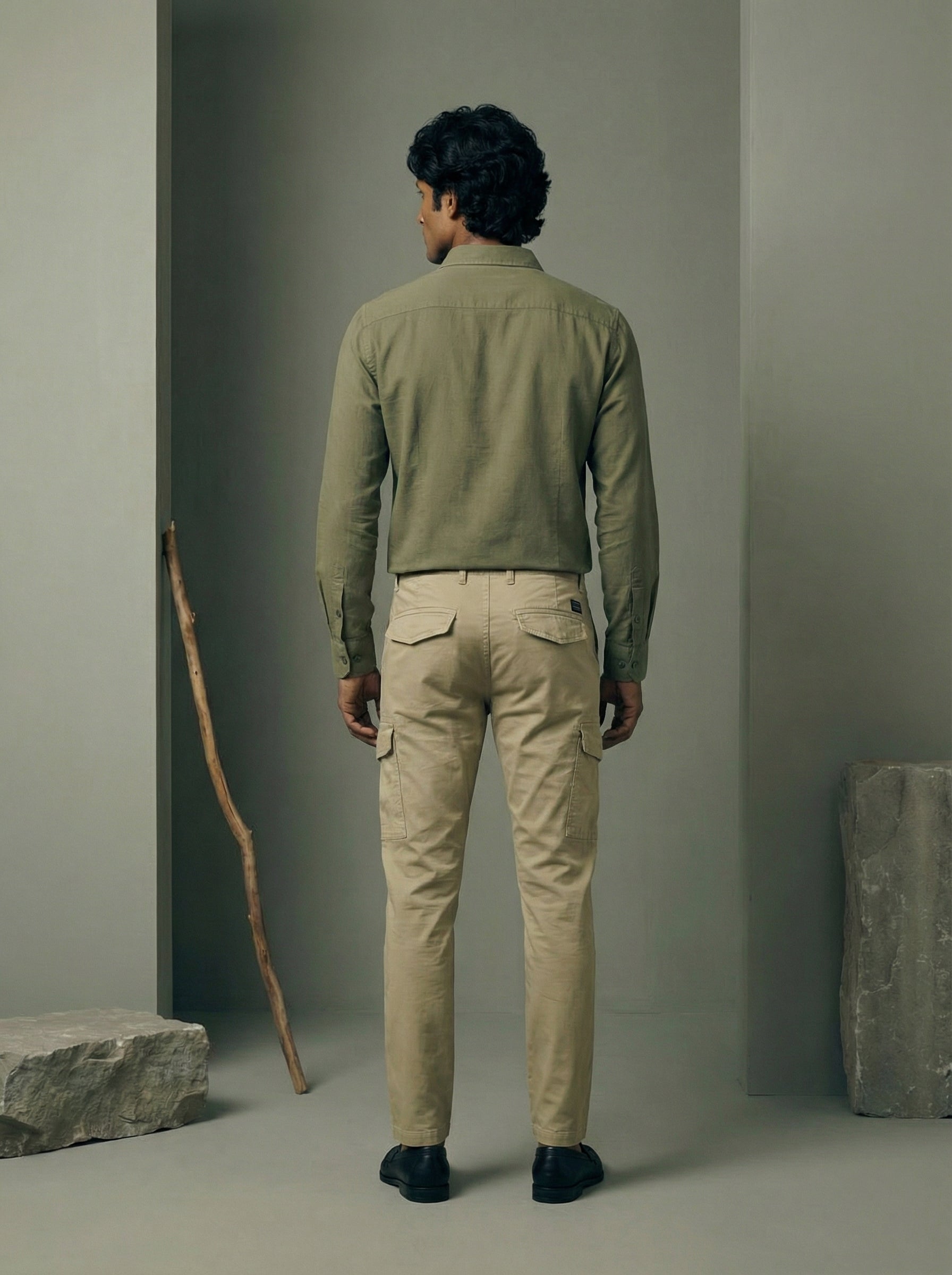 Men’s Pista Linen Plain Cargo