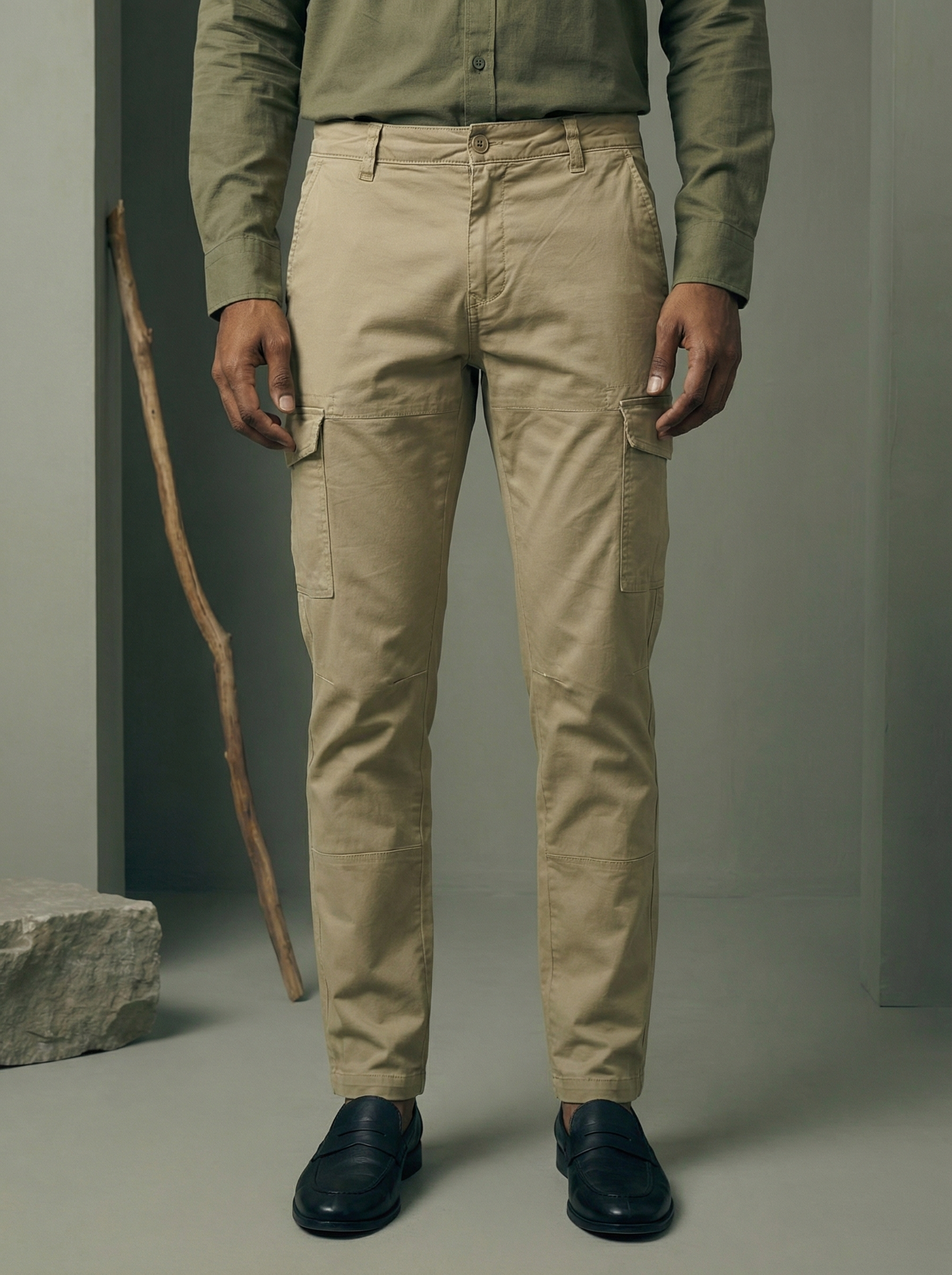 Men’s Pista Linen Plain Cargo
