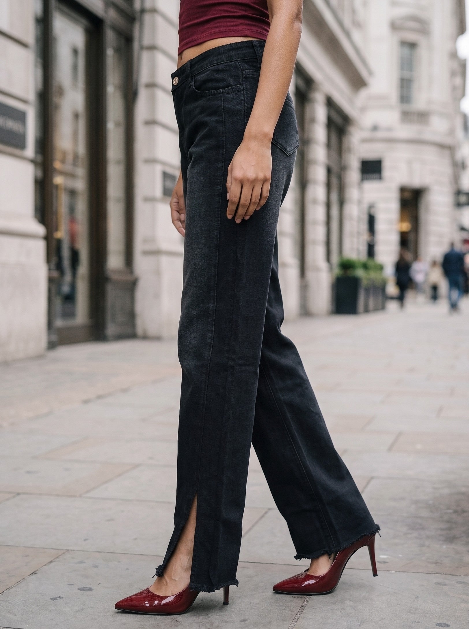Women's Denim Anthracit  Straight Fit  Jeans