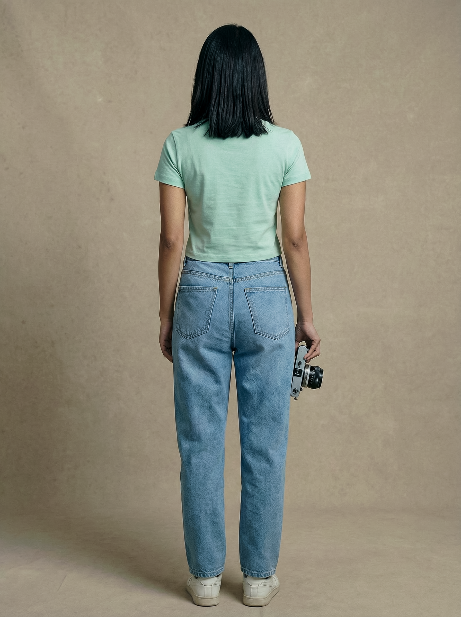 Women’s Mint Chest Printed Crop Top