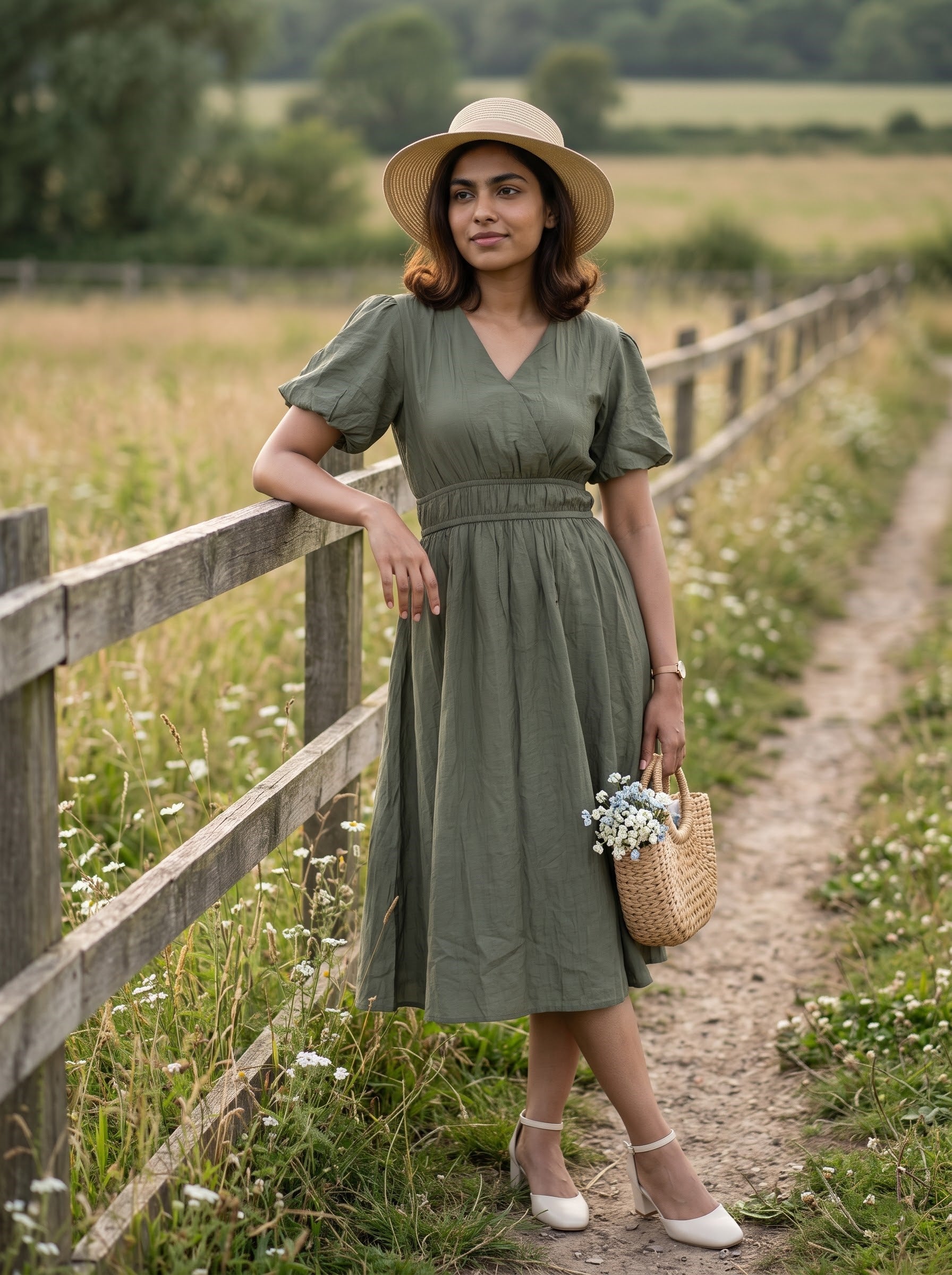 women's Polyster Blend Bottle Green Color Regular Fit Dresses