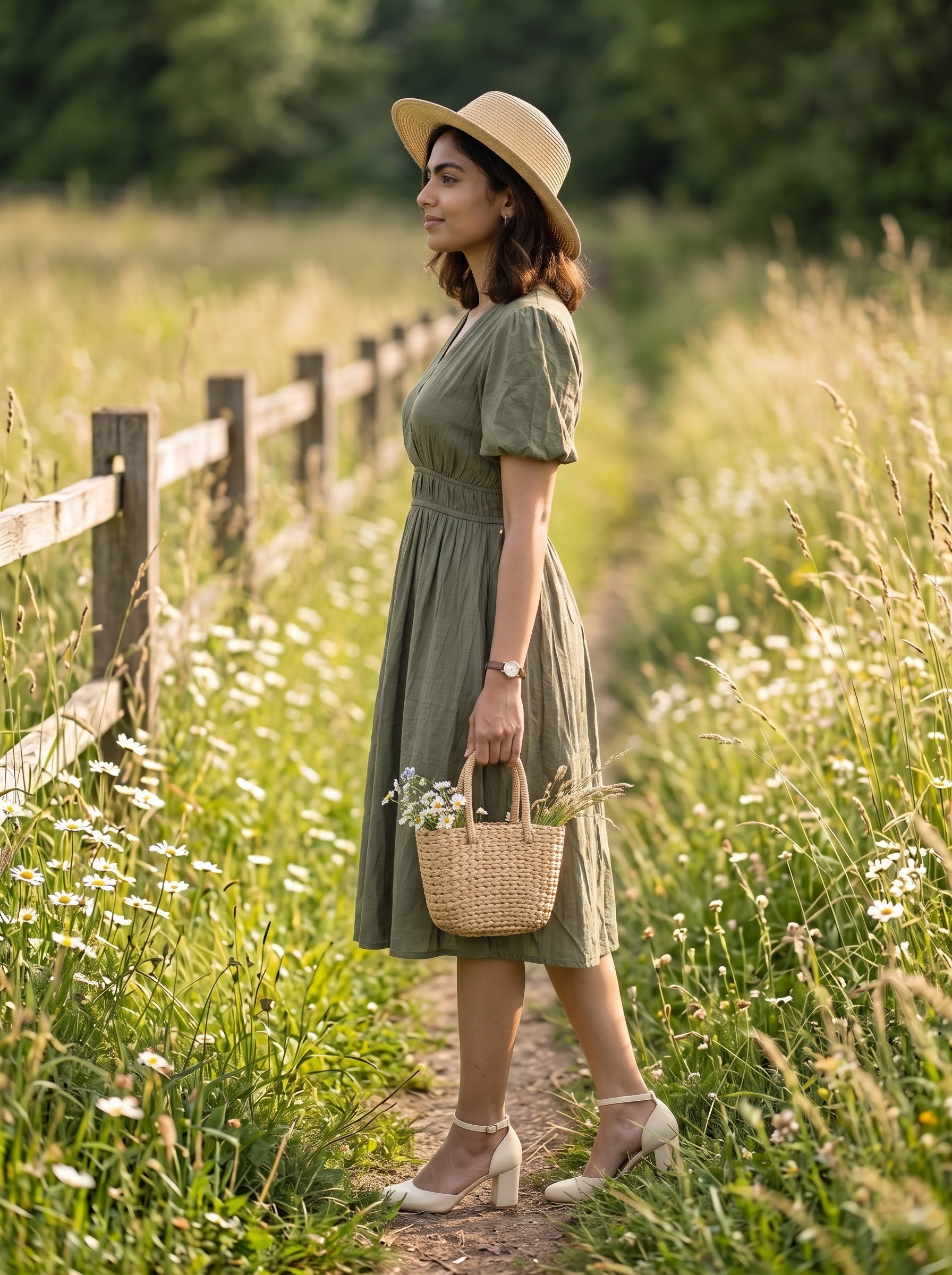women's Polyster Blend Bottle Green Color Regular Fit Dresses
