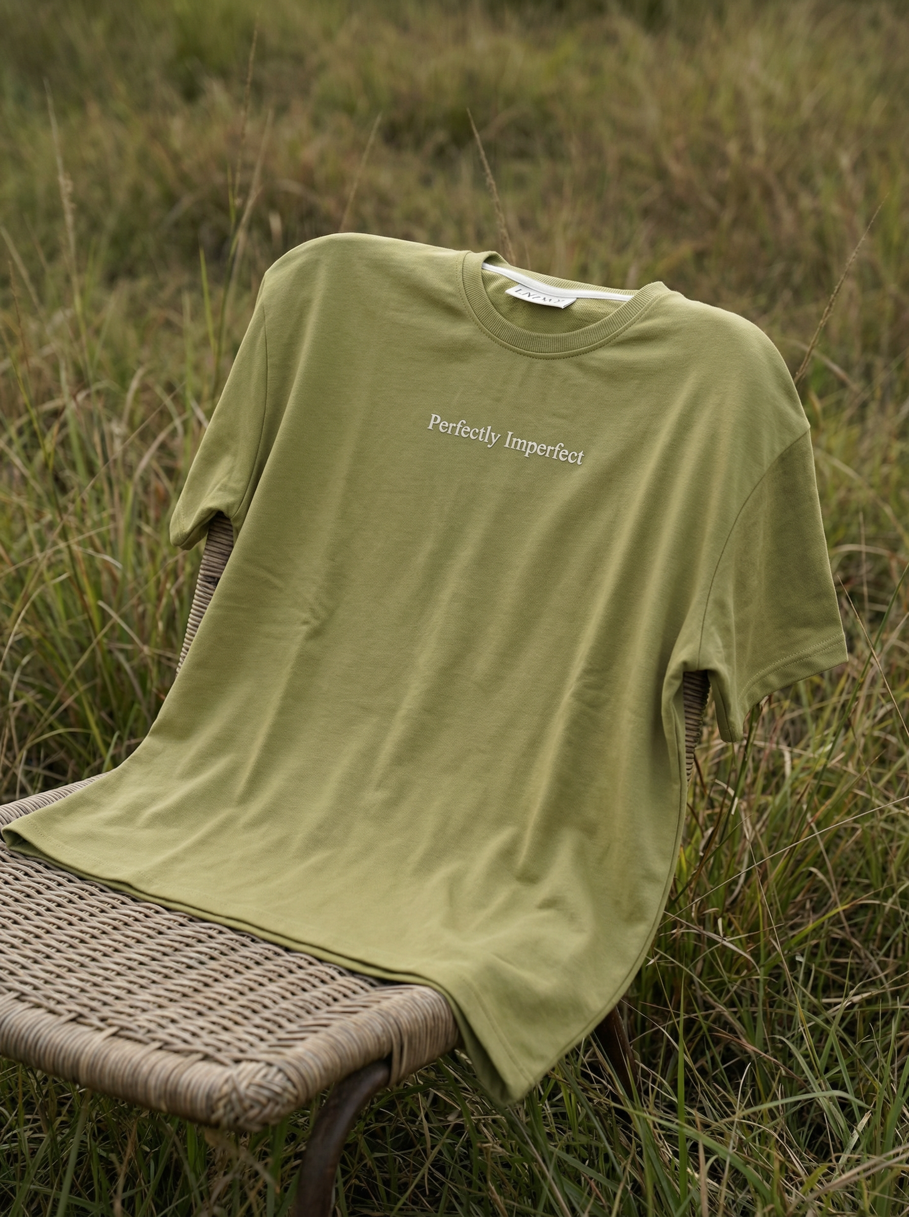 Womens  Green Oversized Round Neck T-Shirt