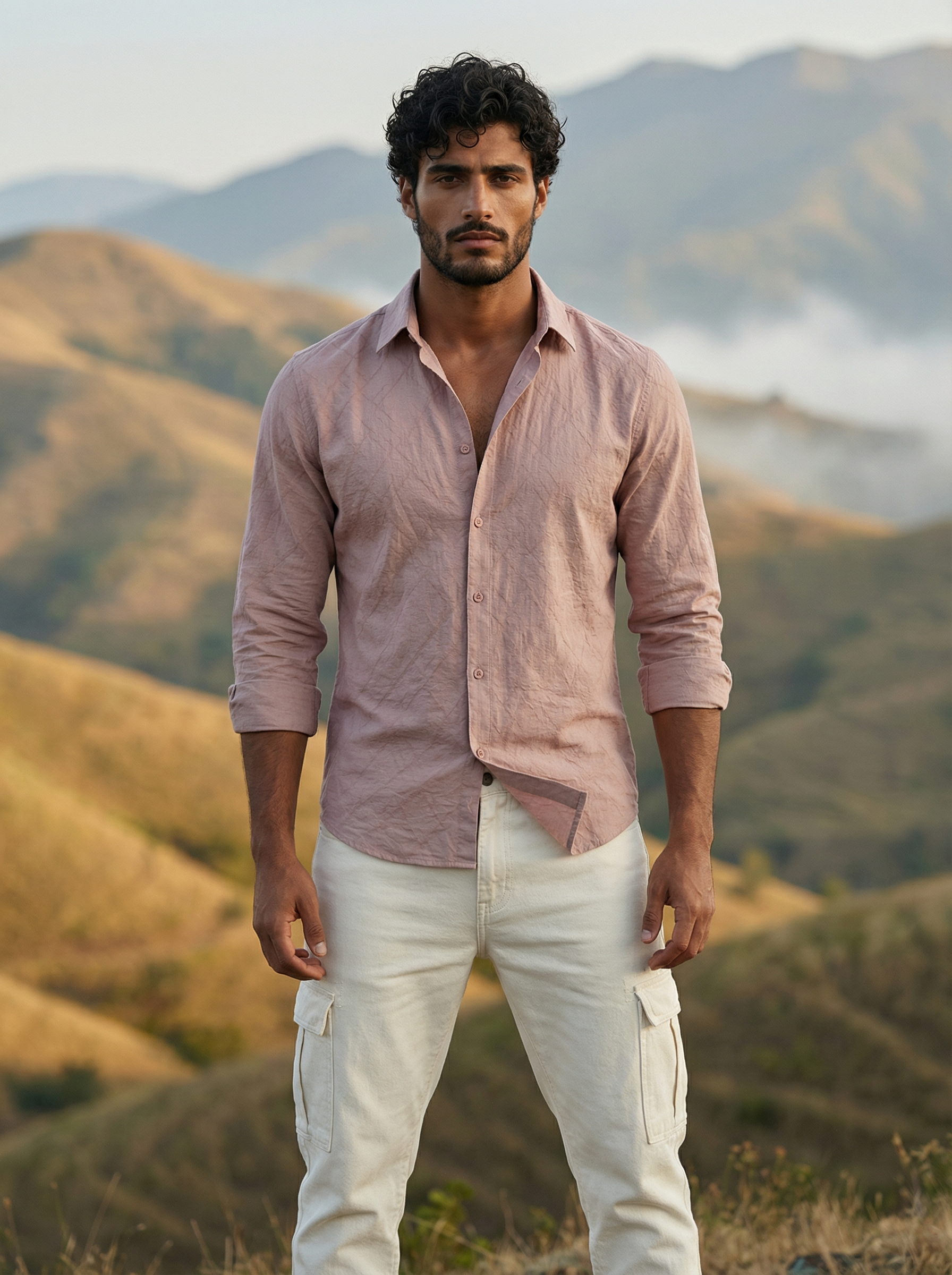 Regular Fit Nr Jacquard Shirt — Pink Wash
