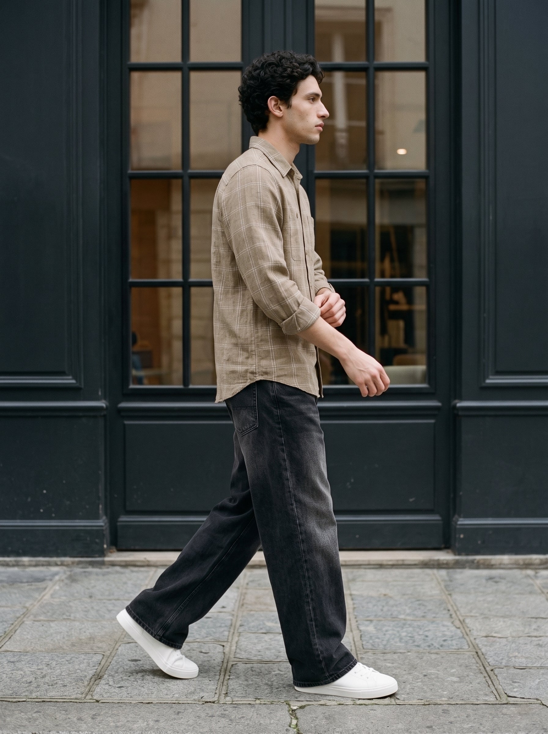 Men's Cotton Brown Relaxed Fit Shirt
