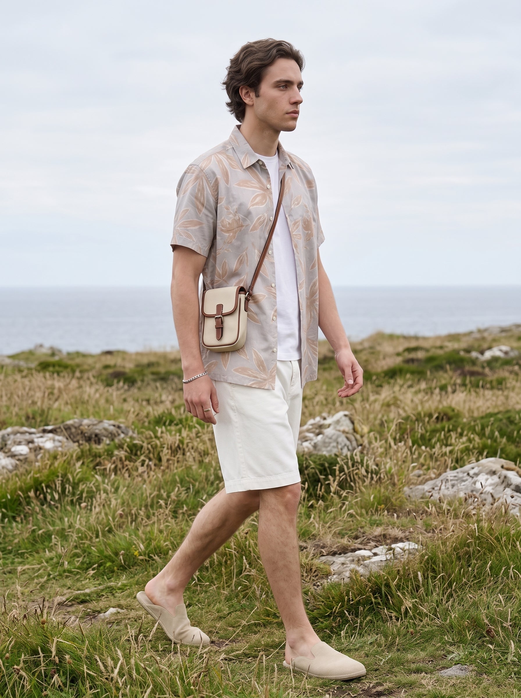 Men's Cotton Prints Brass Relaxed Fit Shirt