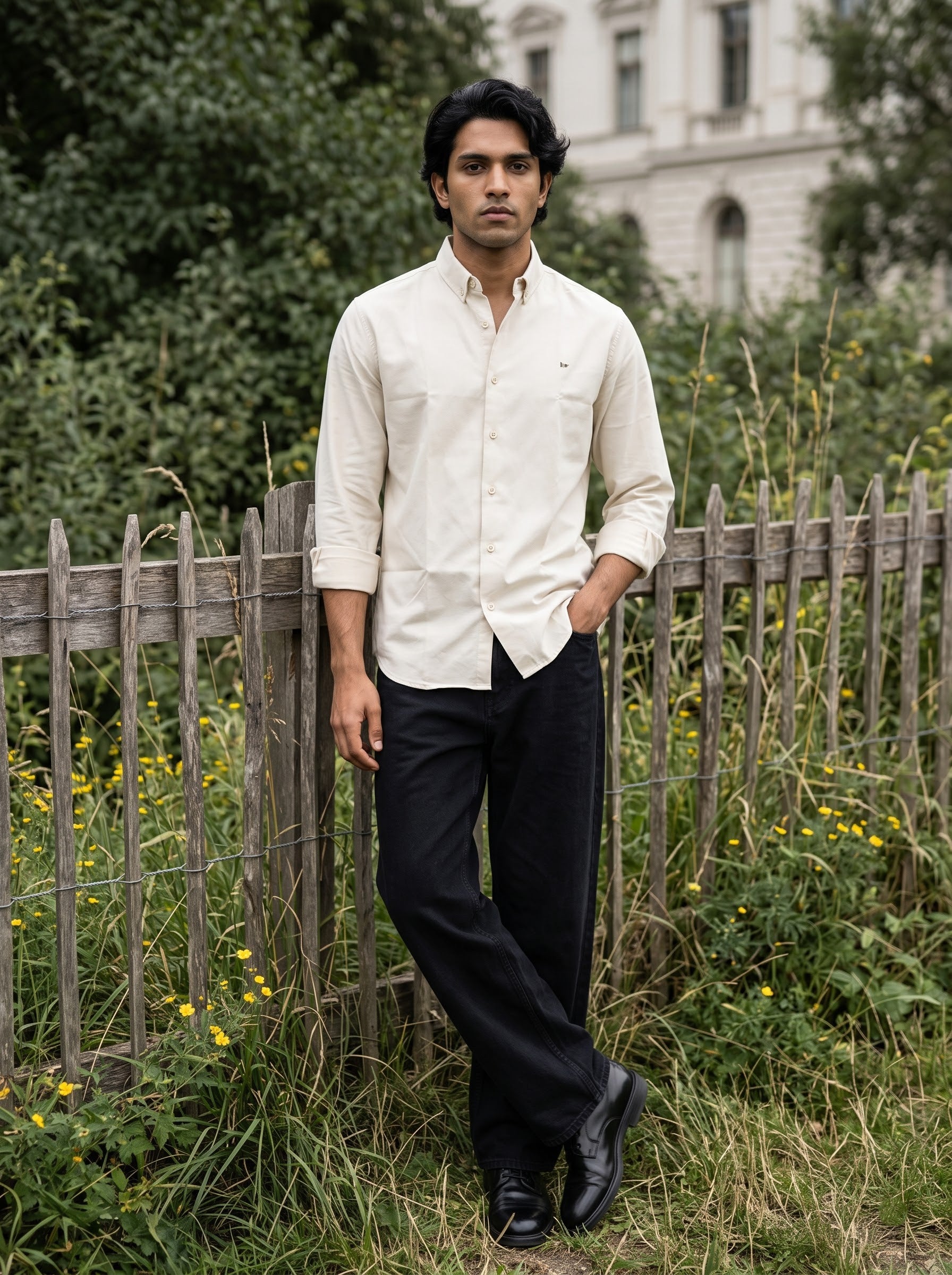 Men's Cotton Oxford Fawn Regular Fit Shirt