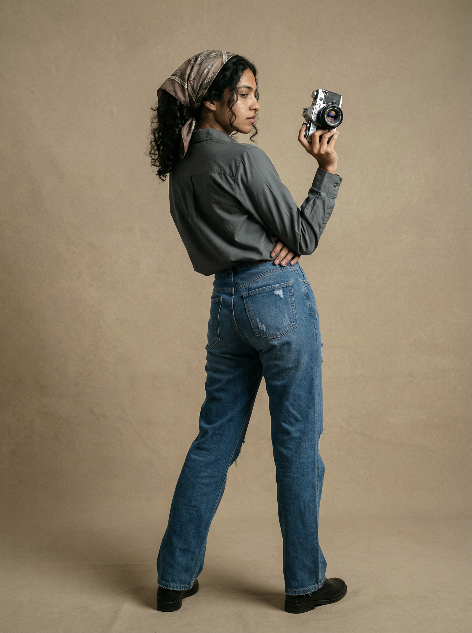 Grey Rolex Cotton Regular Collar Shirt