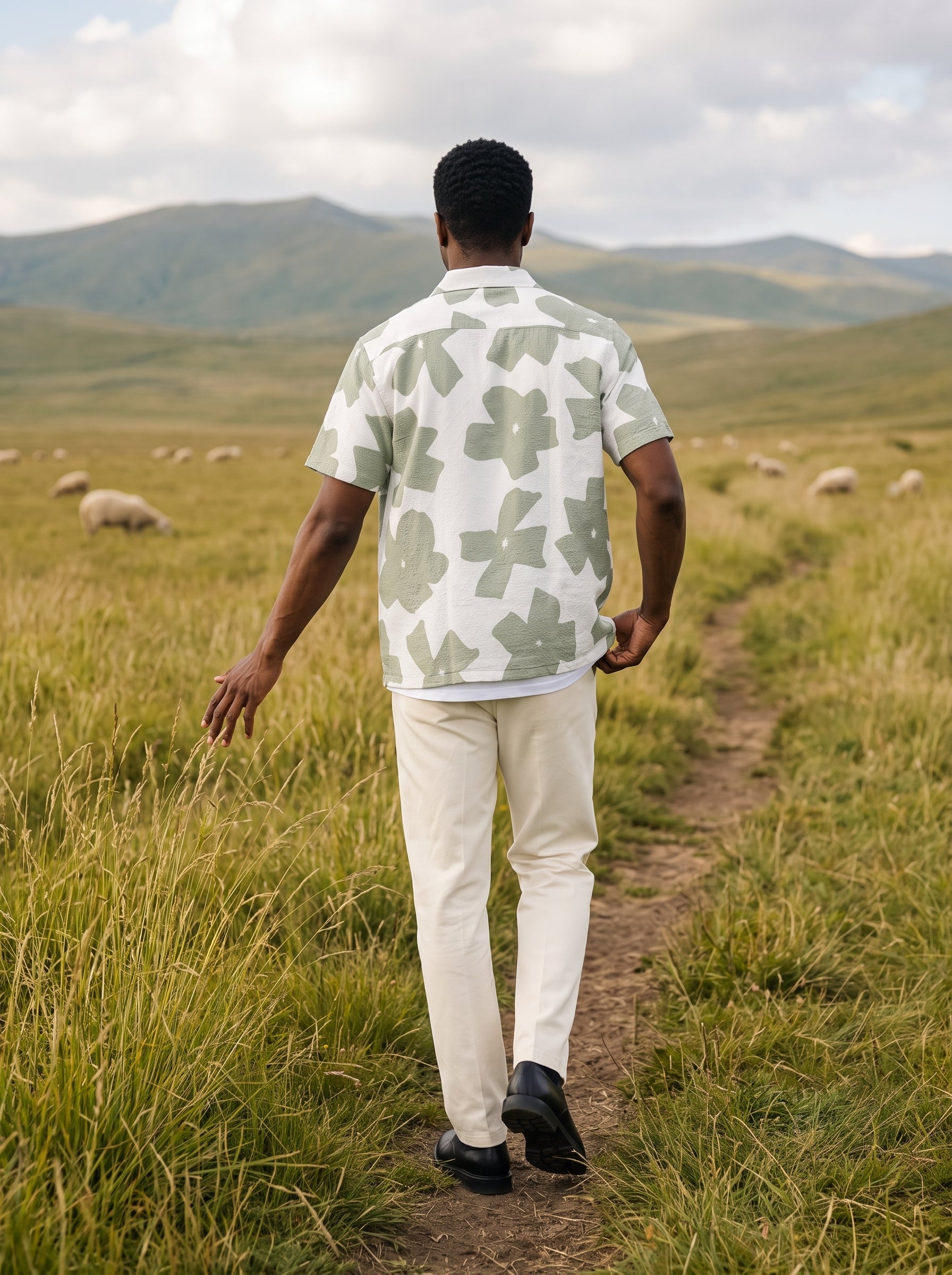 Men's Imported Olive Relaxed Fit Shirt
