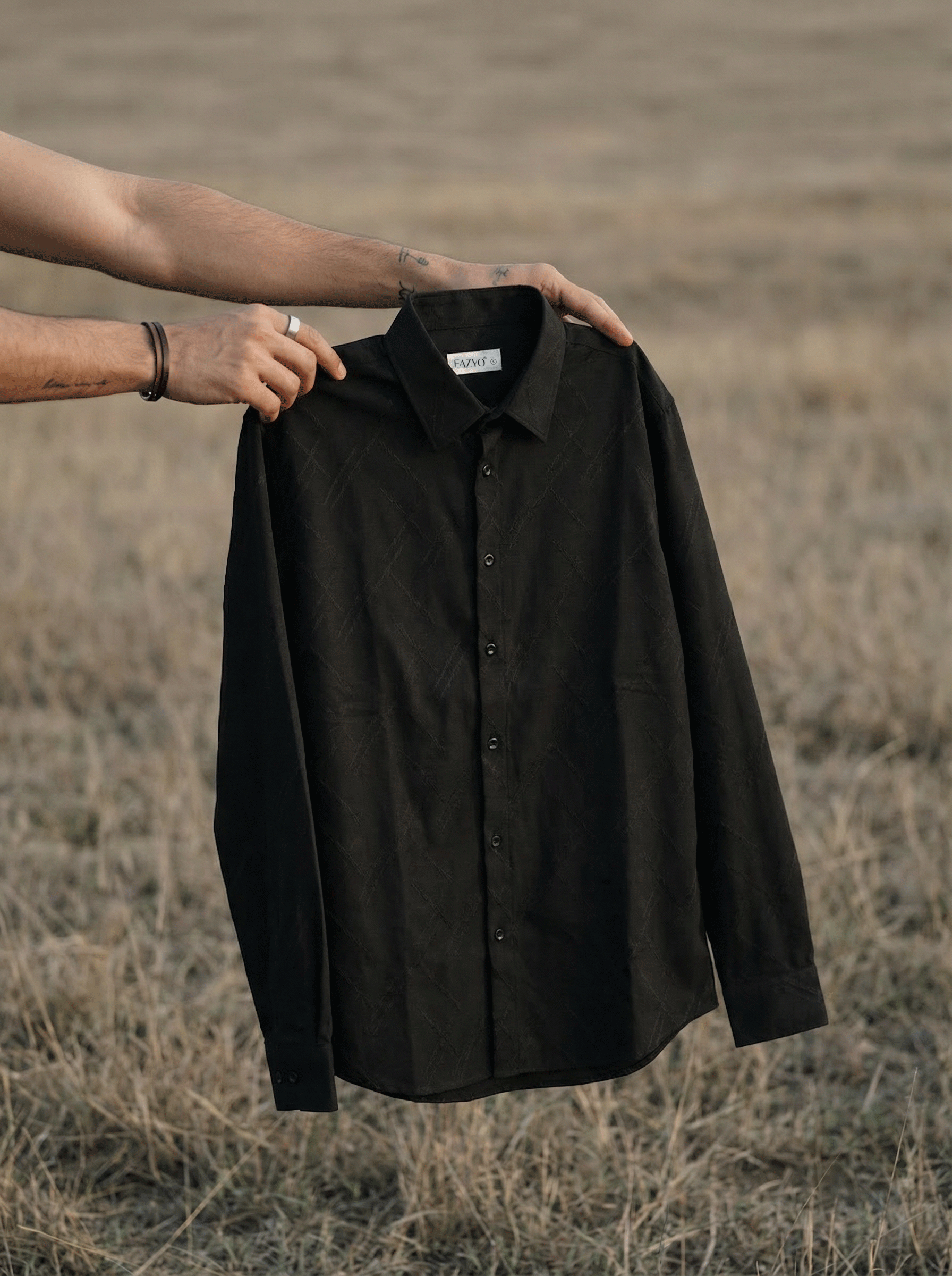 The Regular Fit Shirt | Raven Nr Jacquard