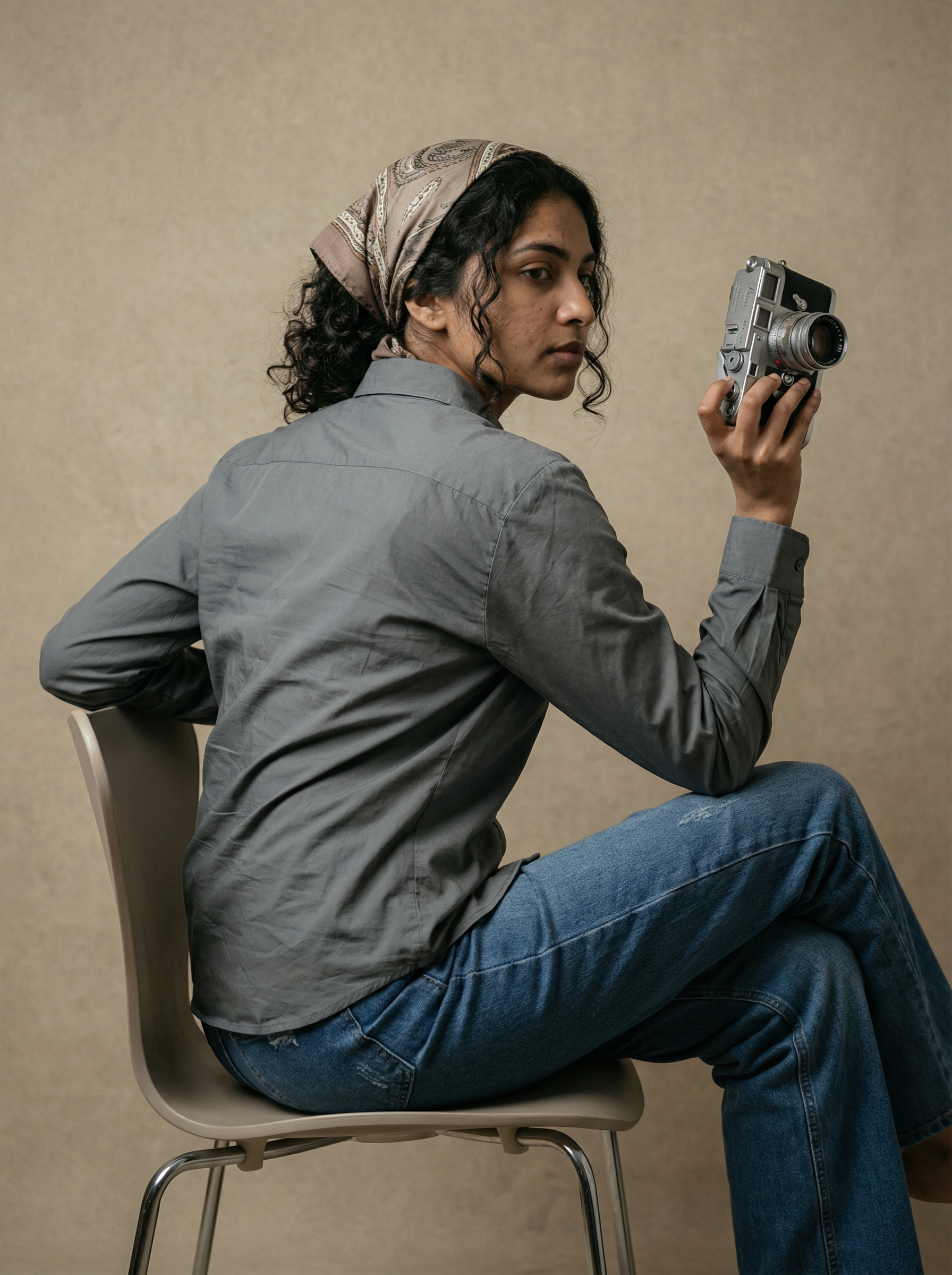 Grey Rolex Cotton Regular Collar Shirt