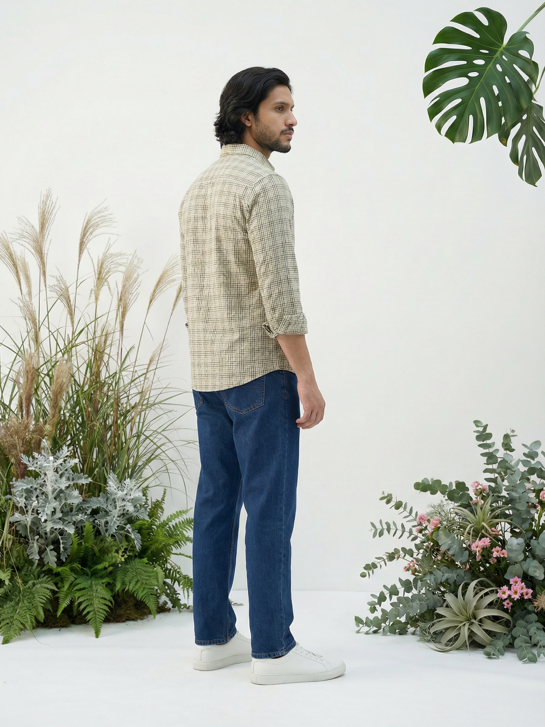 Men’s Relaxed Fit Checked Shirt