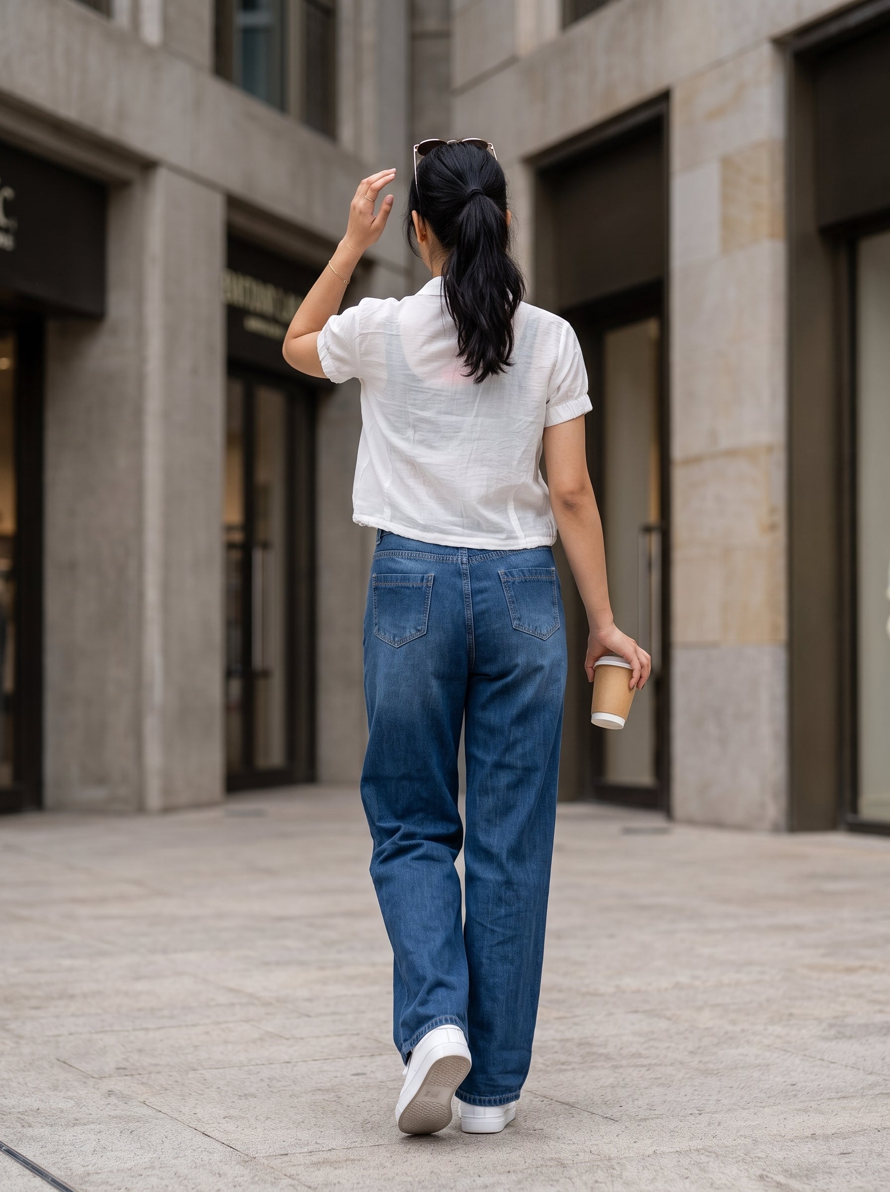 Women's Imported White Regular Fit Top