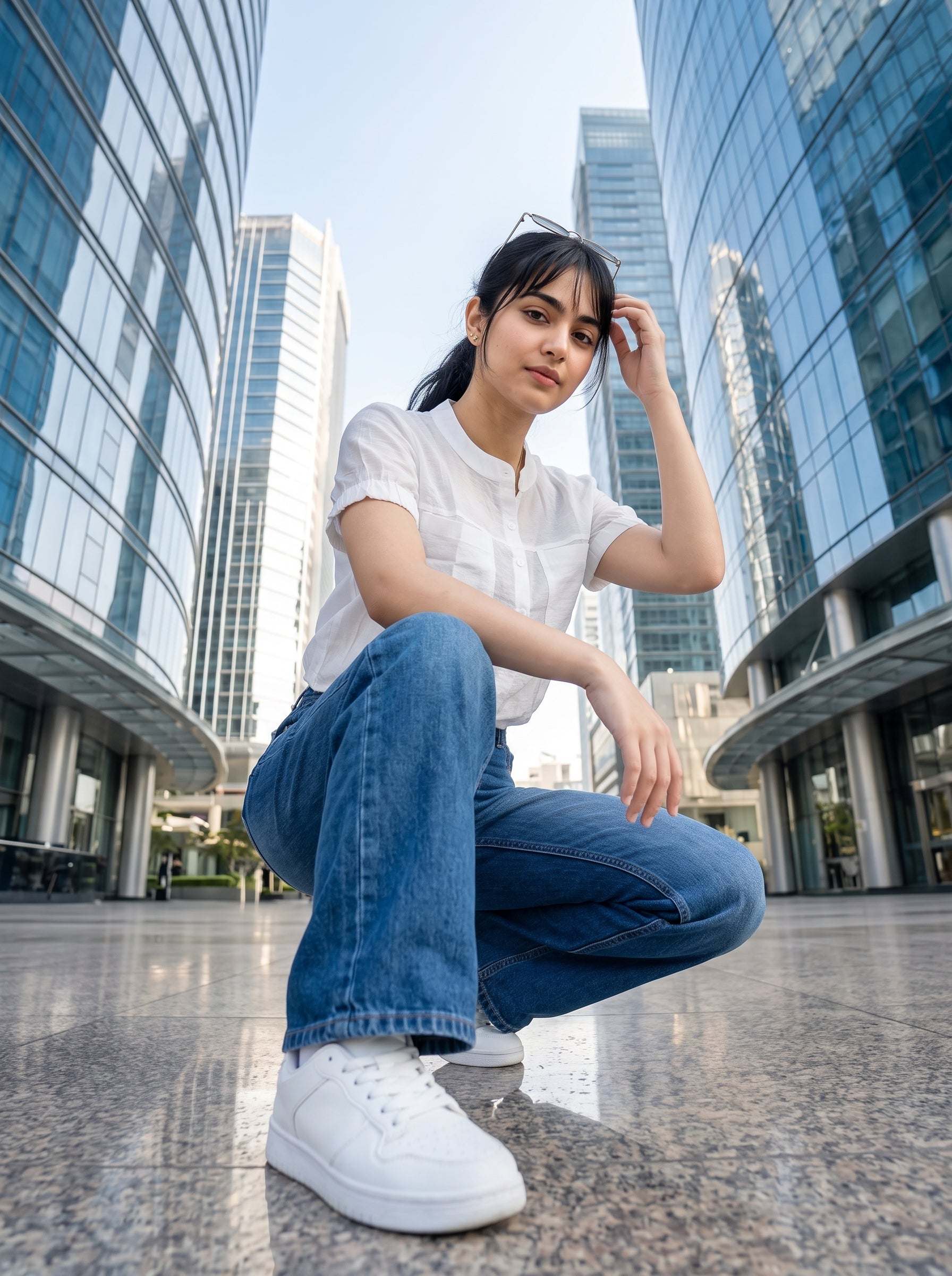 Women's Imported White Regular Fit Top